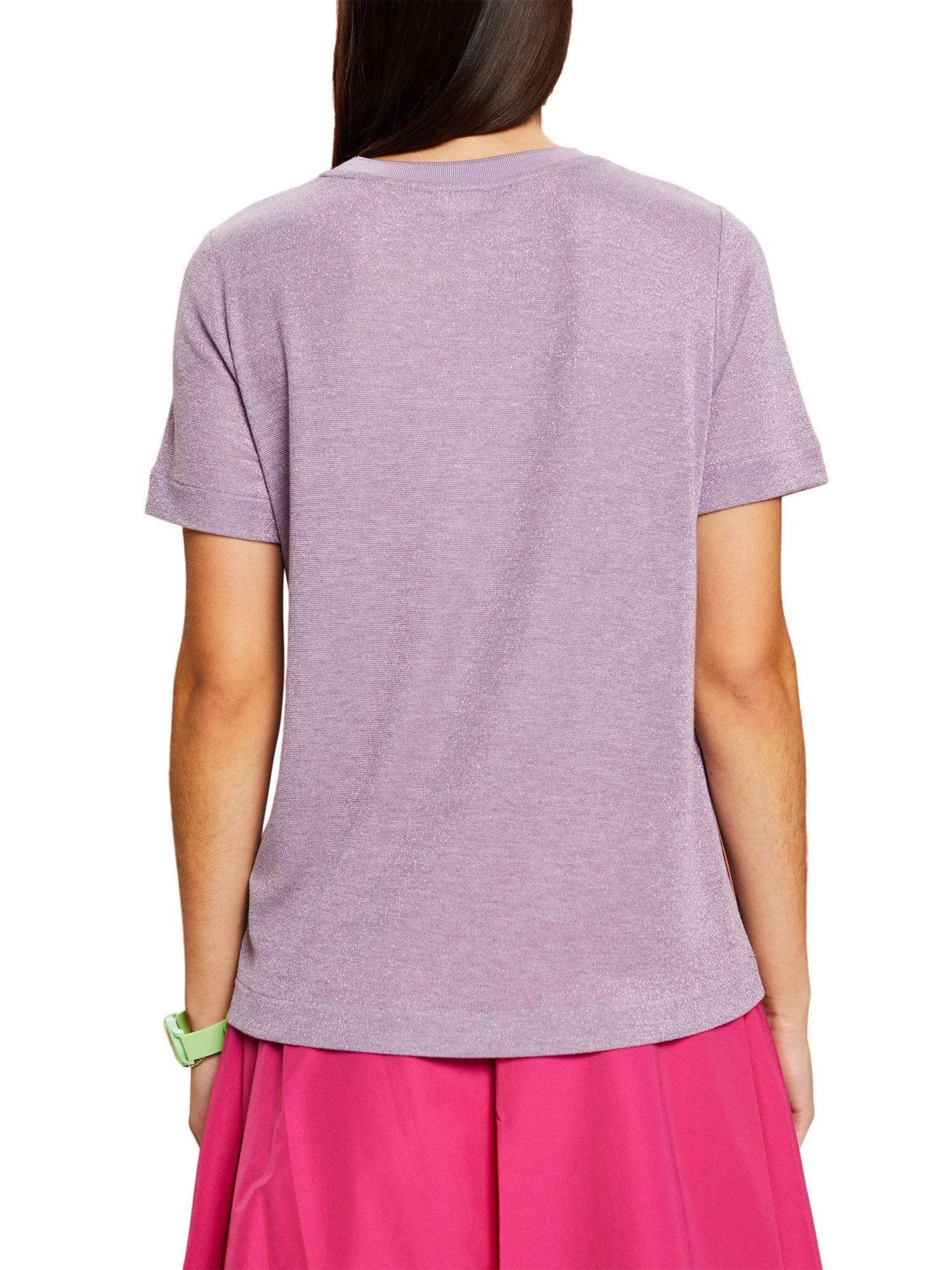LAVENDER (1-tlg) T-Shirt Glitzerlook im T-Shirt Esprit