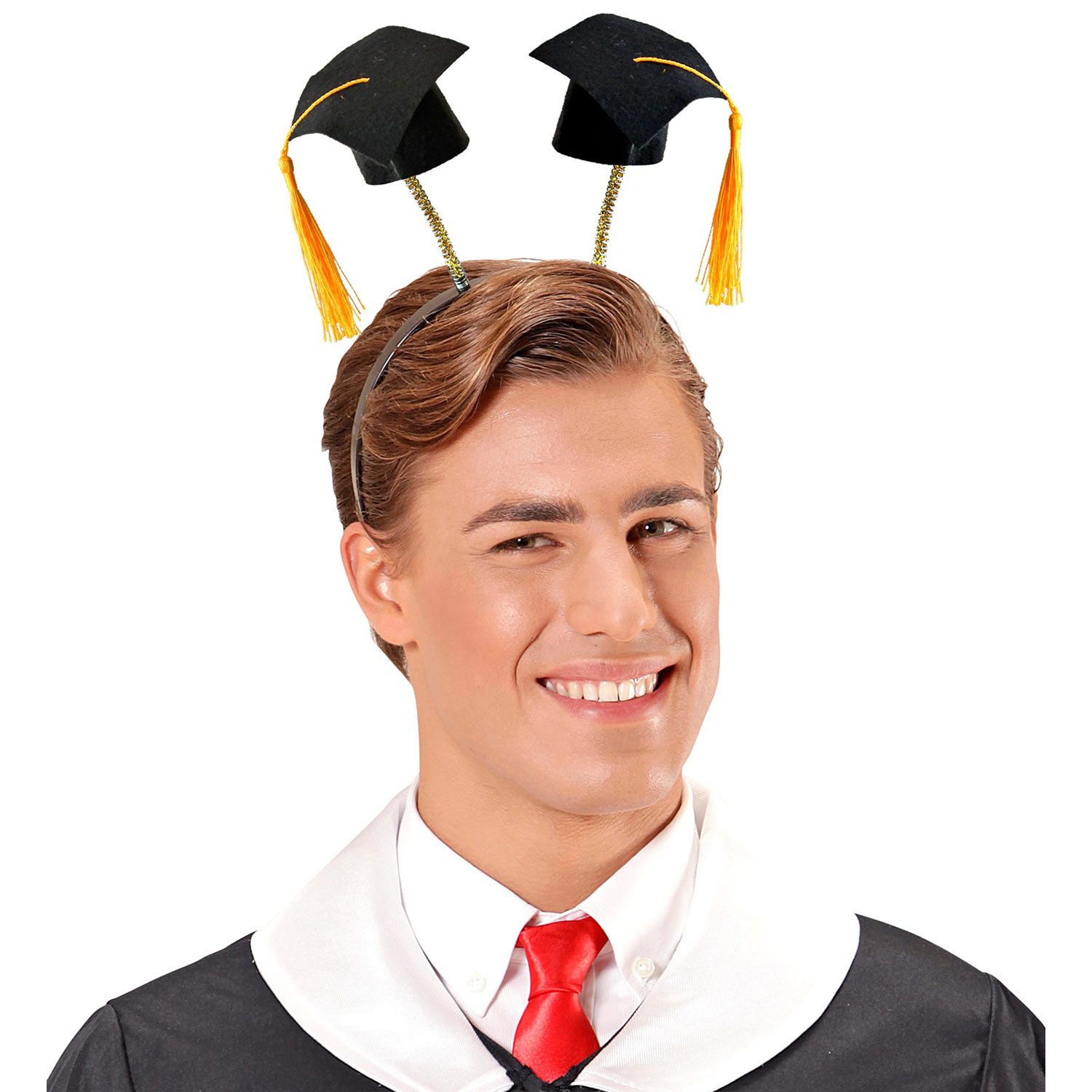 Widmann S.r.l. Kostüm Absolventenhut Haarreif, Schwarz - Doktorandenhut