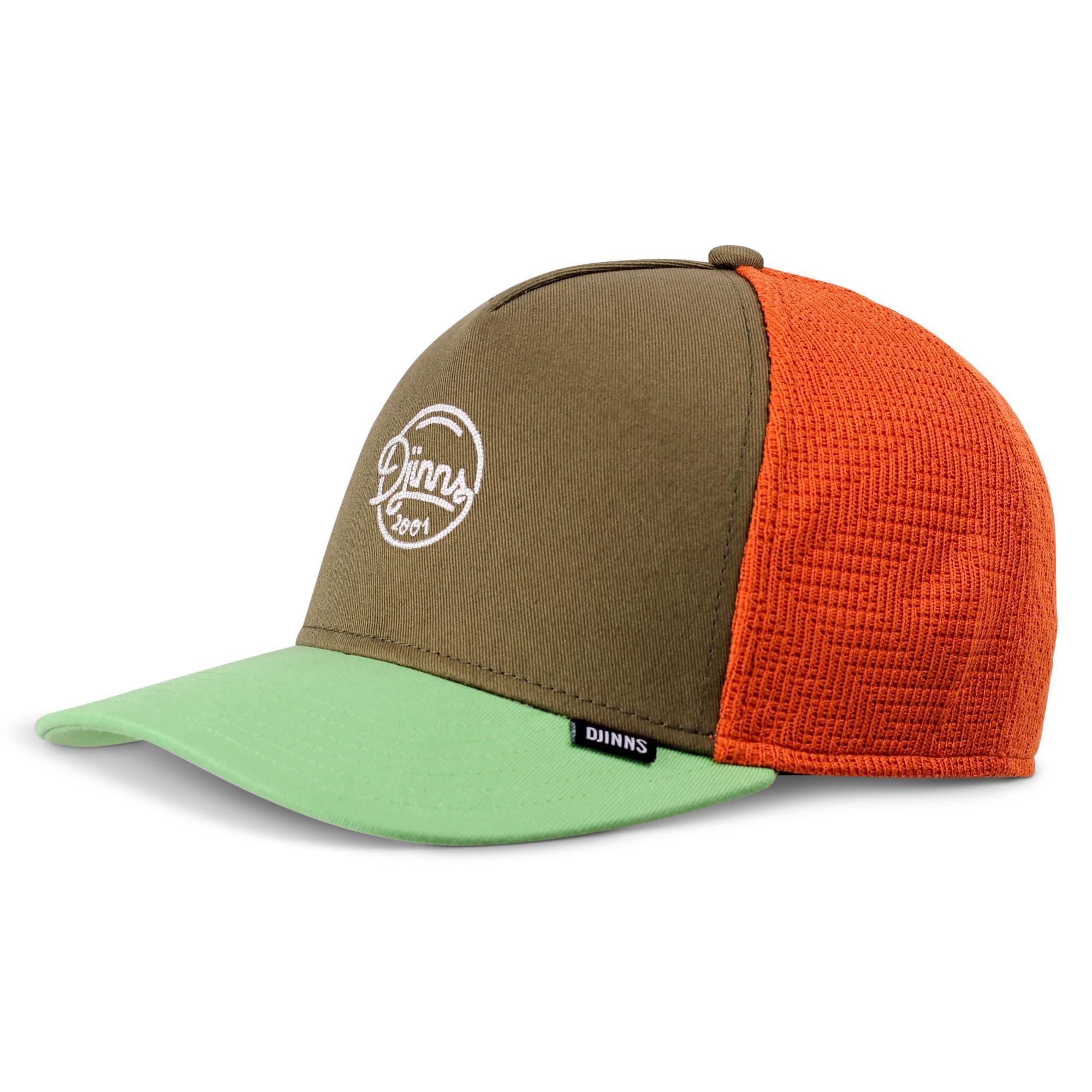Djinns Trucker Cap Djinns HFT Cap Summer Knit Olive/Green/Orange (Basecap, Trucker Kappe)