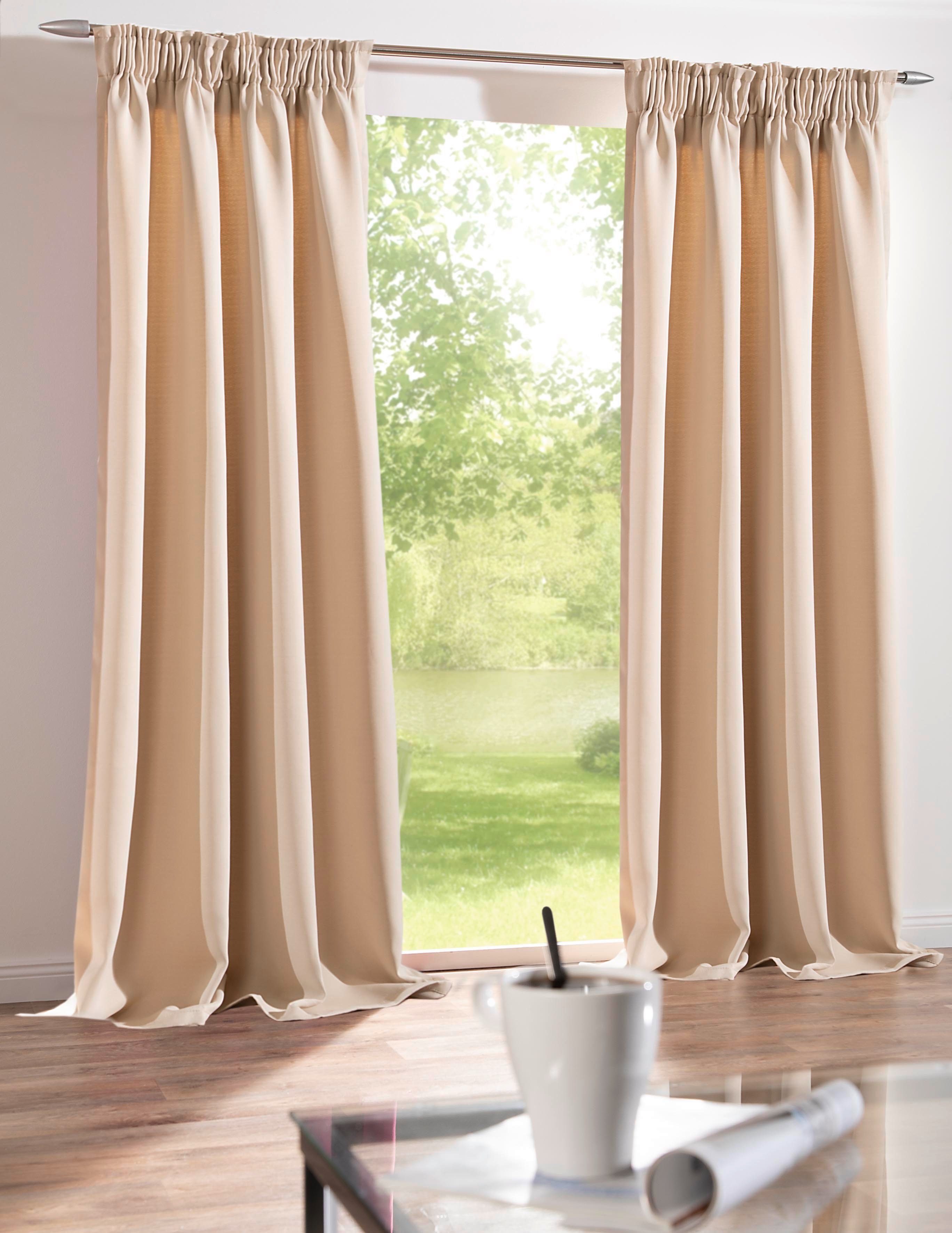 DecoHome24 Gardine Brillant (2 St), Kräuselband, blickdicht, blickdicht günstig online kaufen