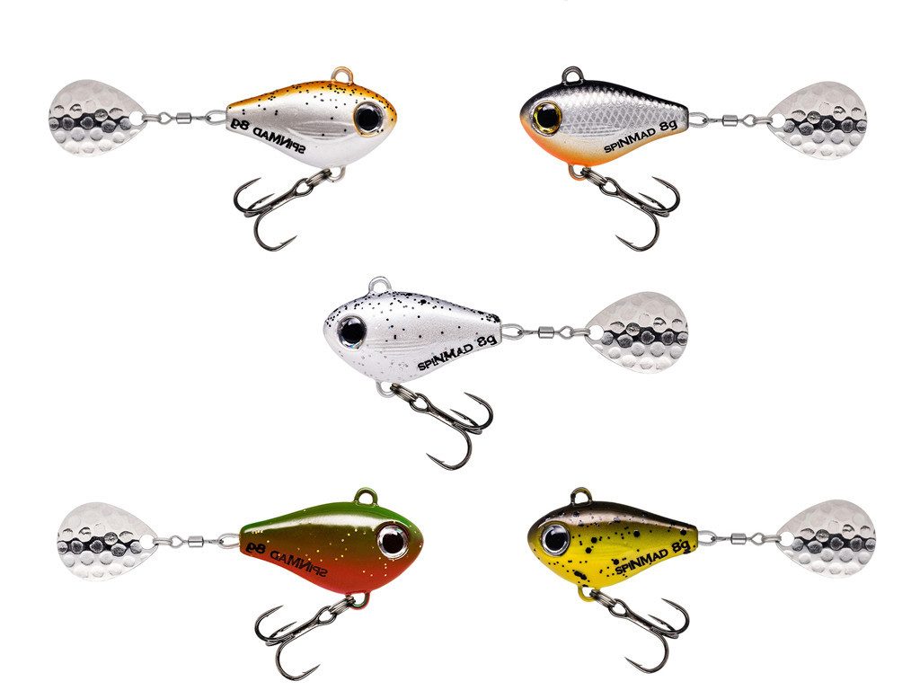 SpinMad Kunstköder SpinMad - Jigmaster 8 g Starterset - klares Wasser, (Spinmad 8 g Klar, 5-St. SpinMad Originals 15 Farben), Effektiver Lauf, Exzellente Verarbeitung