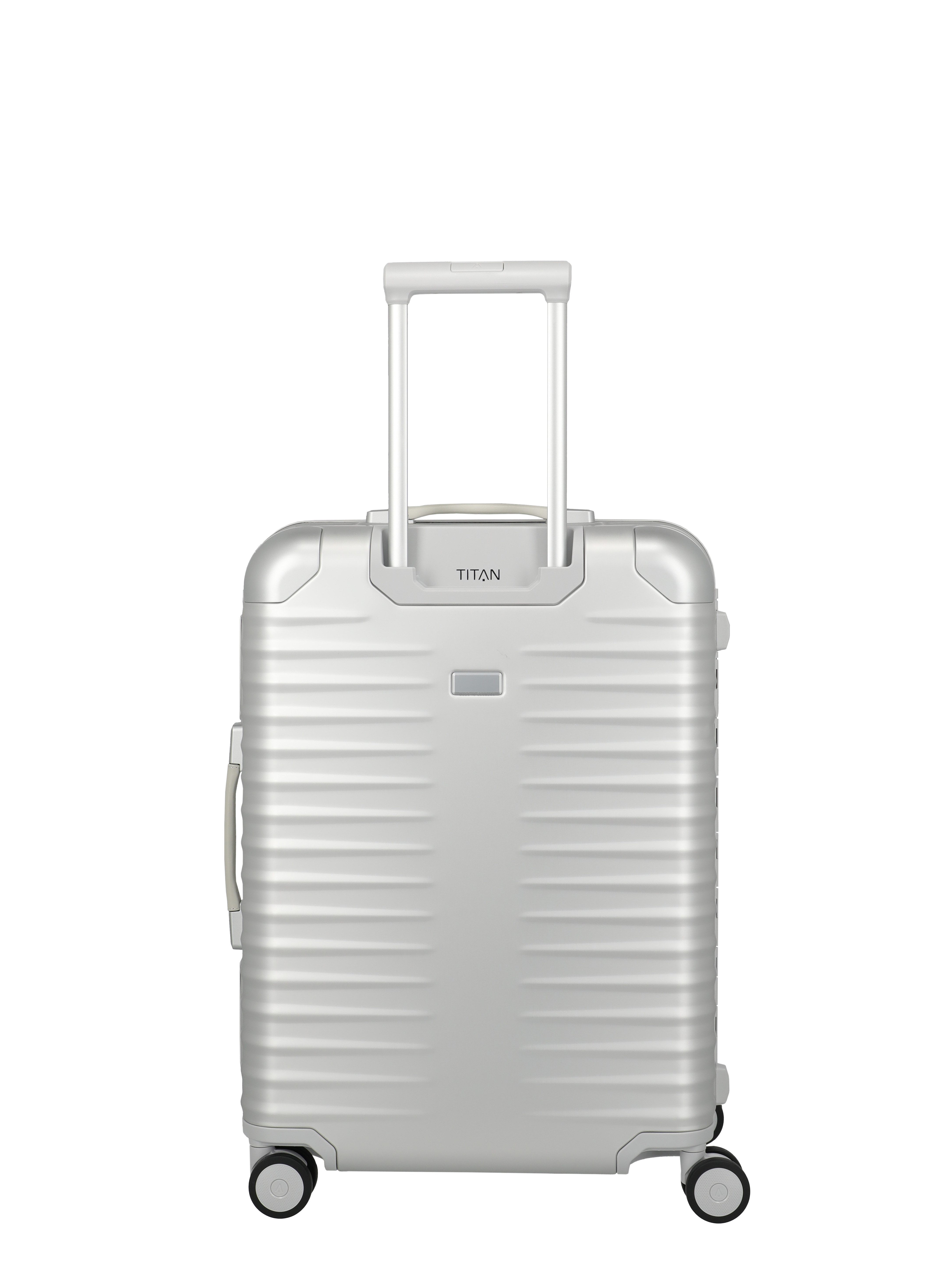 TITAN - Made in Germany Trolley ETERNITY Aluminium Koffer, 4 Rollen, TSA-Rahmenverschluss, smarte Innenaufteilung & Flüsterrollen