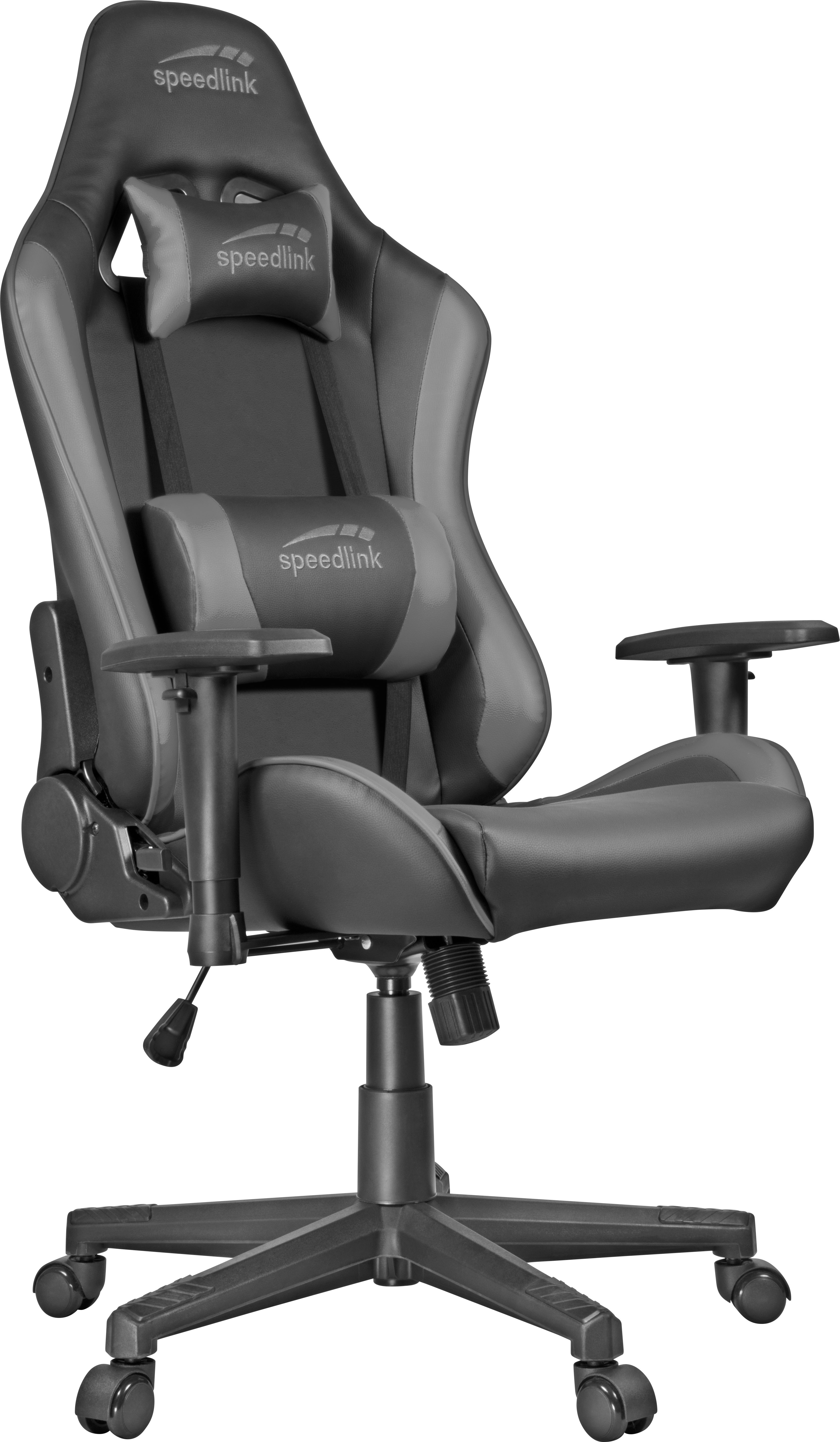 Speedlink Gaming Chair XANDOR - komfortabler Gaming Stuhl, schwarz-grau, besteht aus Kunstleder