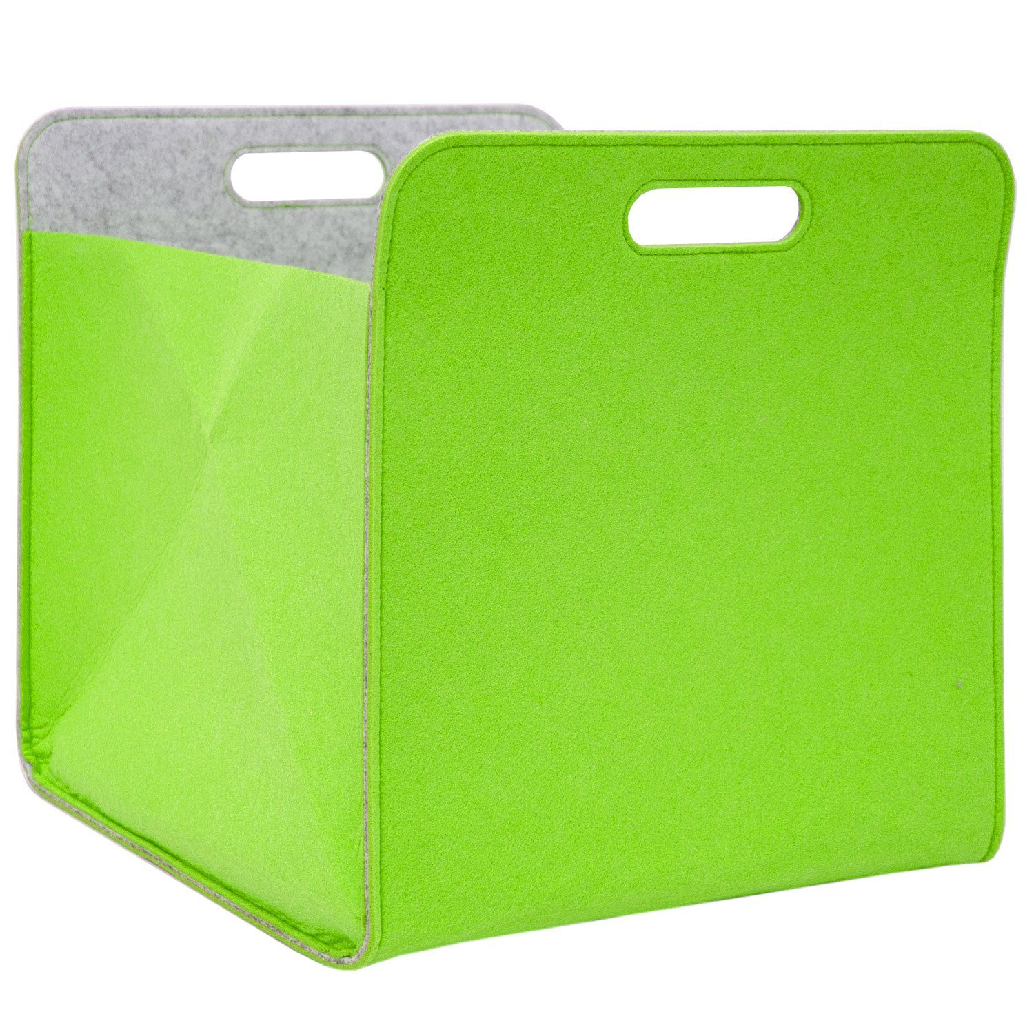 DuneDesign Aufbewahrungskorb aus Recycling Filz - 33x33x38 Aufbewahrungsbox - Kallax Regaleinsatz (1 St), Stabiler Filzkorb - Aufbewahrungskorb - Stauraum Kinderzimmer & Bad
