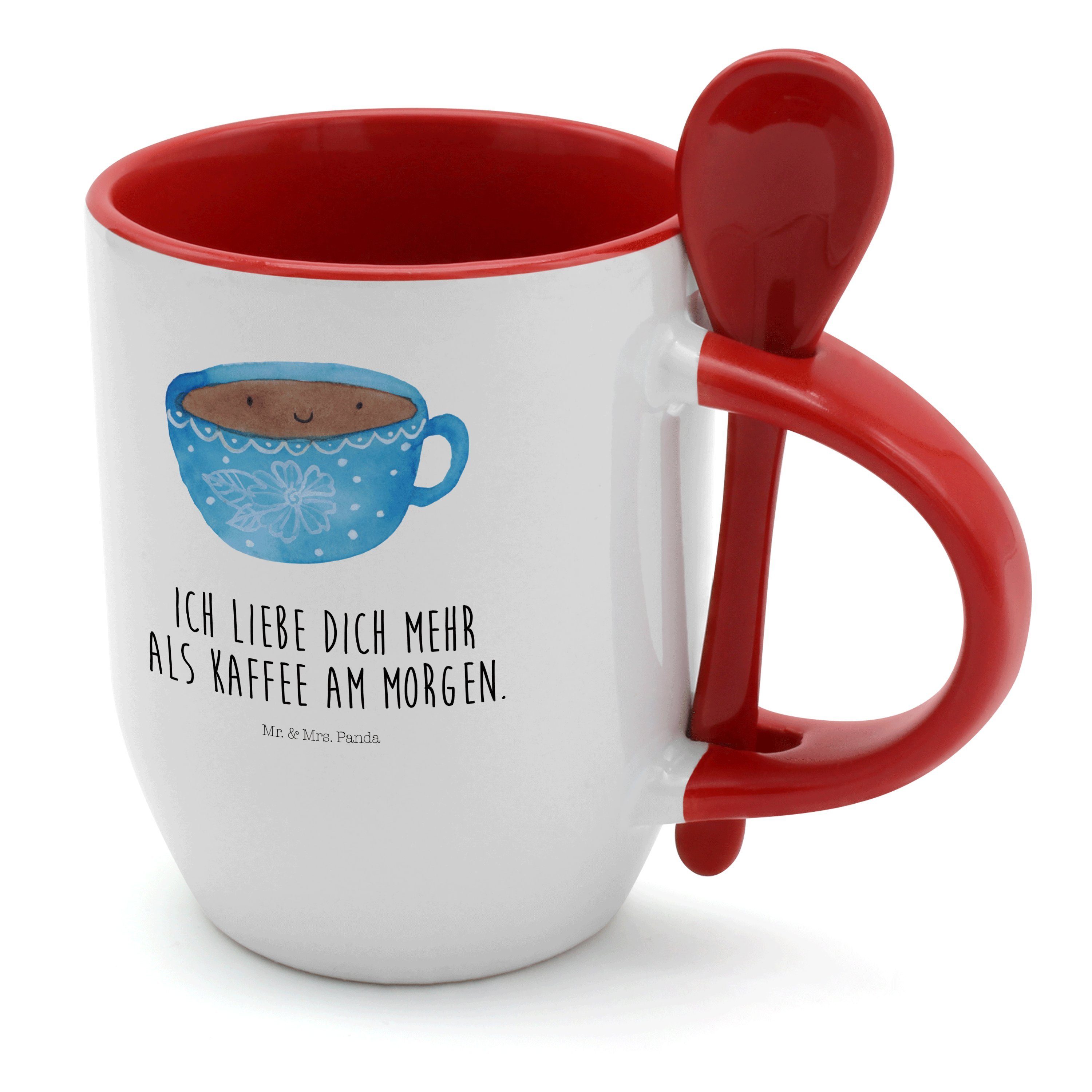 Mr. & Mrs. Panda Tasse »Kaffee Tasse Weiß gute Laune, Kaffeebecher
