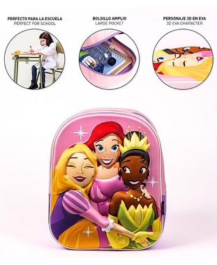 Disney Princess Kindergartentasche, 3D Kinder-Rucksack 31x25x10 cm