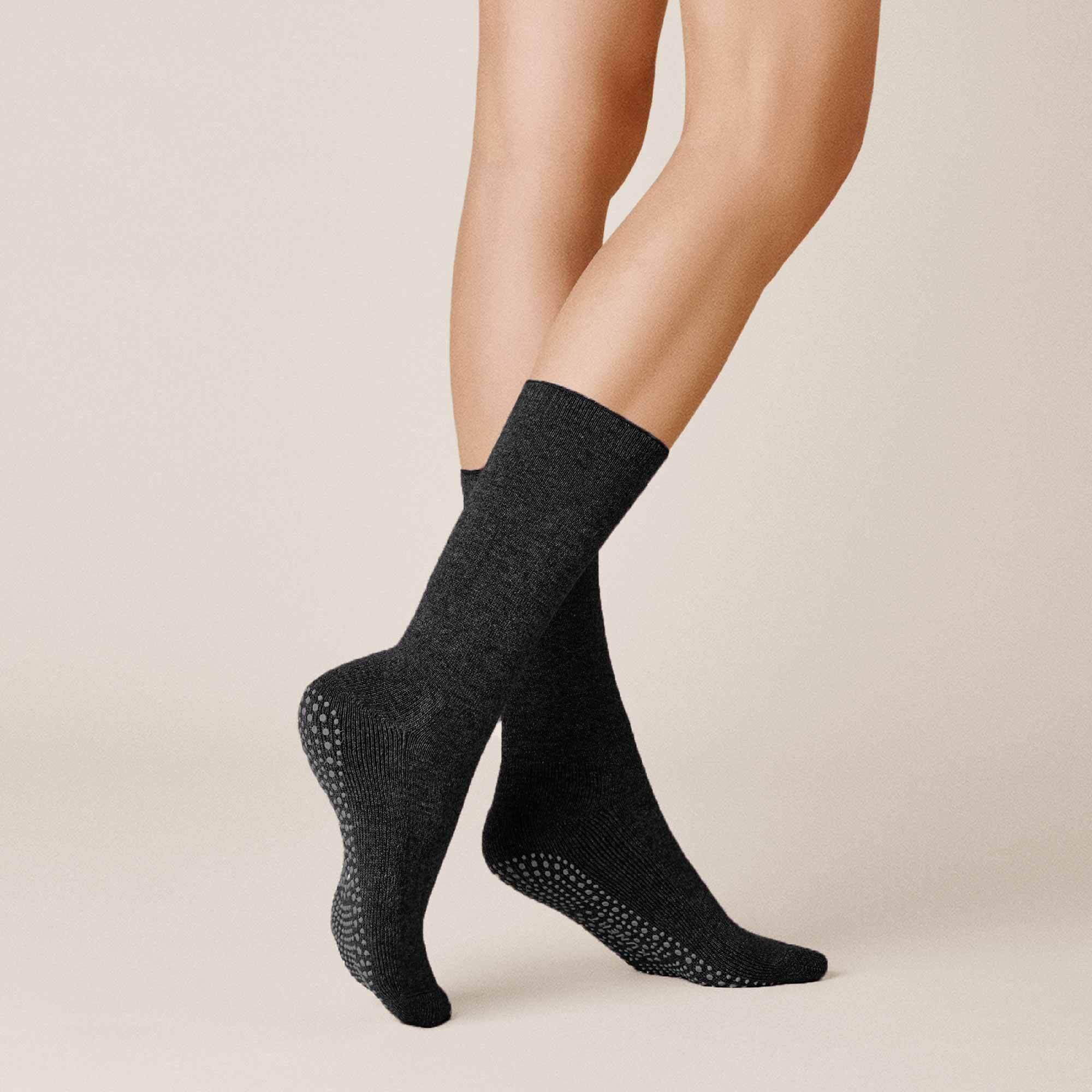 KUNERT Basicsocken Homesocks ABS (1-Paar) Socken mit wärmender Plüschsohle