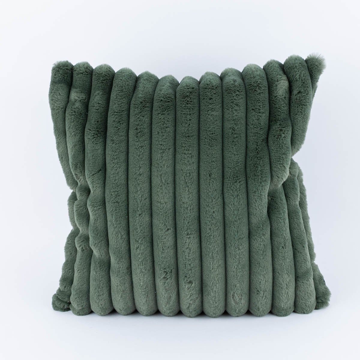 Magma Heimtex Fellkissen Magma Kissenhülle plüschige und samtige Seite Cordoptik grün 45x45cm