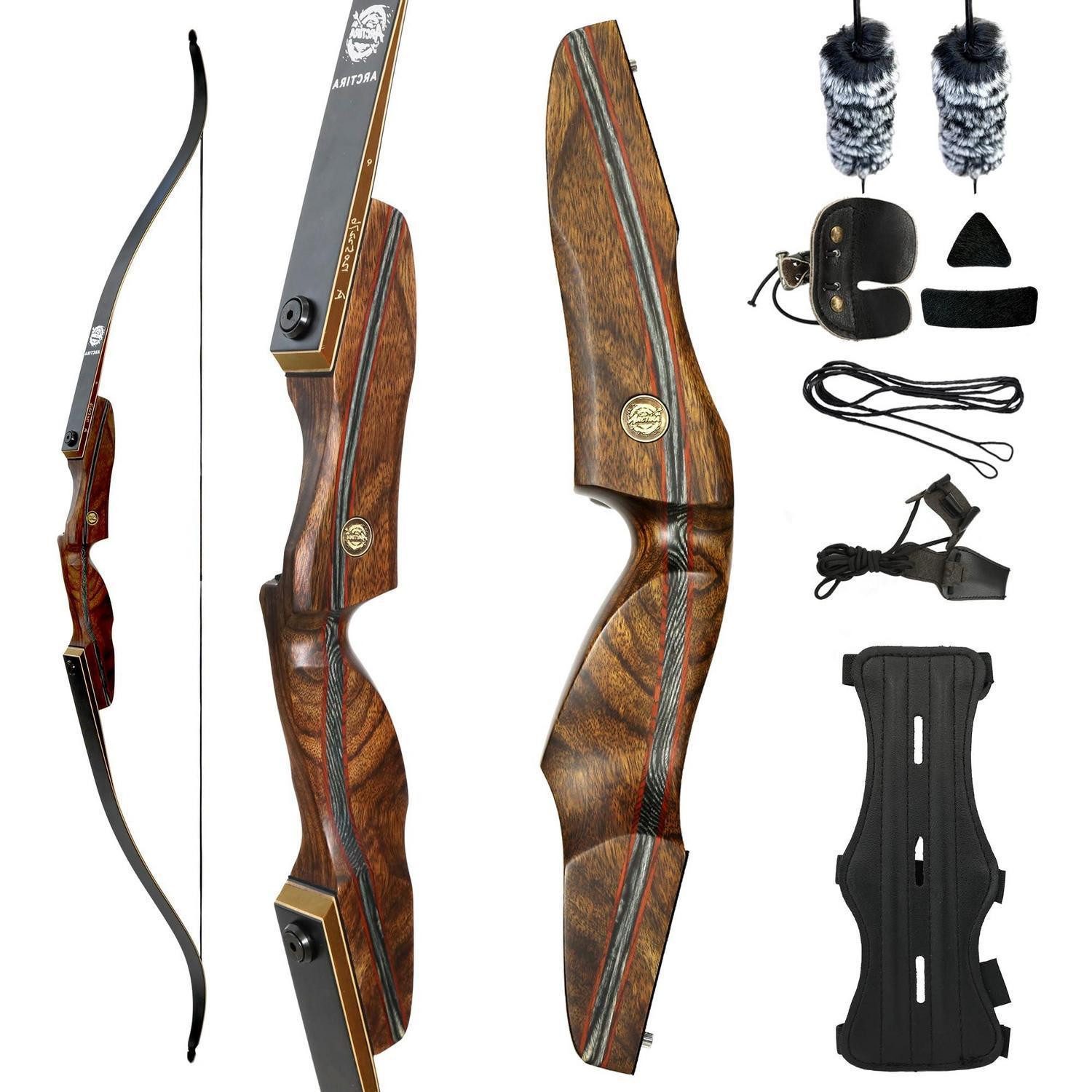 LuxusKollektion Recurvebogen Recurvebogen Jagd 50lb Takedown Braun-Schwarz (1-St)