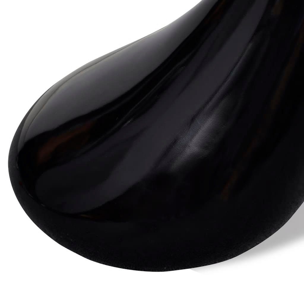 Schwarz Glasplatte Beistelltische Couchtisch furnicato mit Stk. runder Hochglanz 2