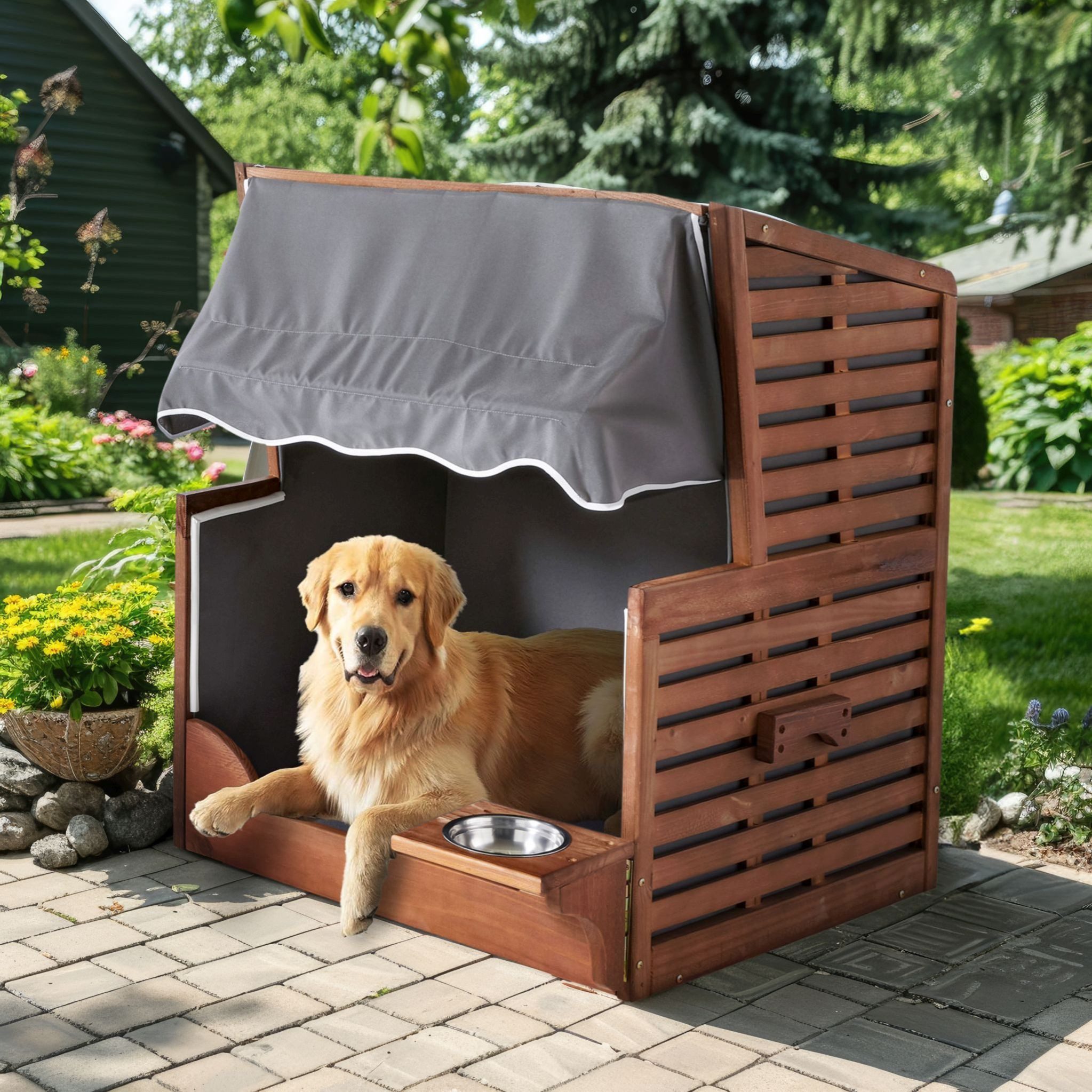 Wohnando Strandkorb Hundstrandkorb "Buddy", Haustier Zubehör Sommer 75x65x9 günstig online kaufen