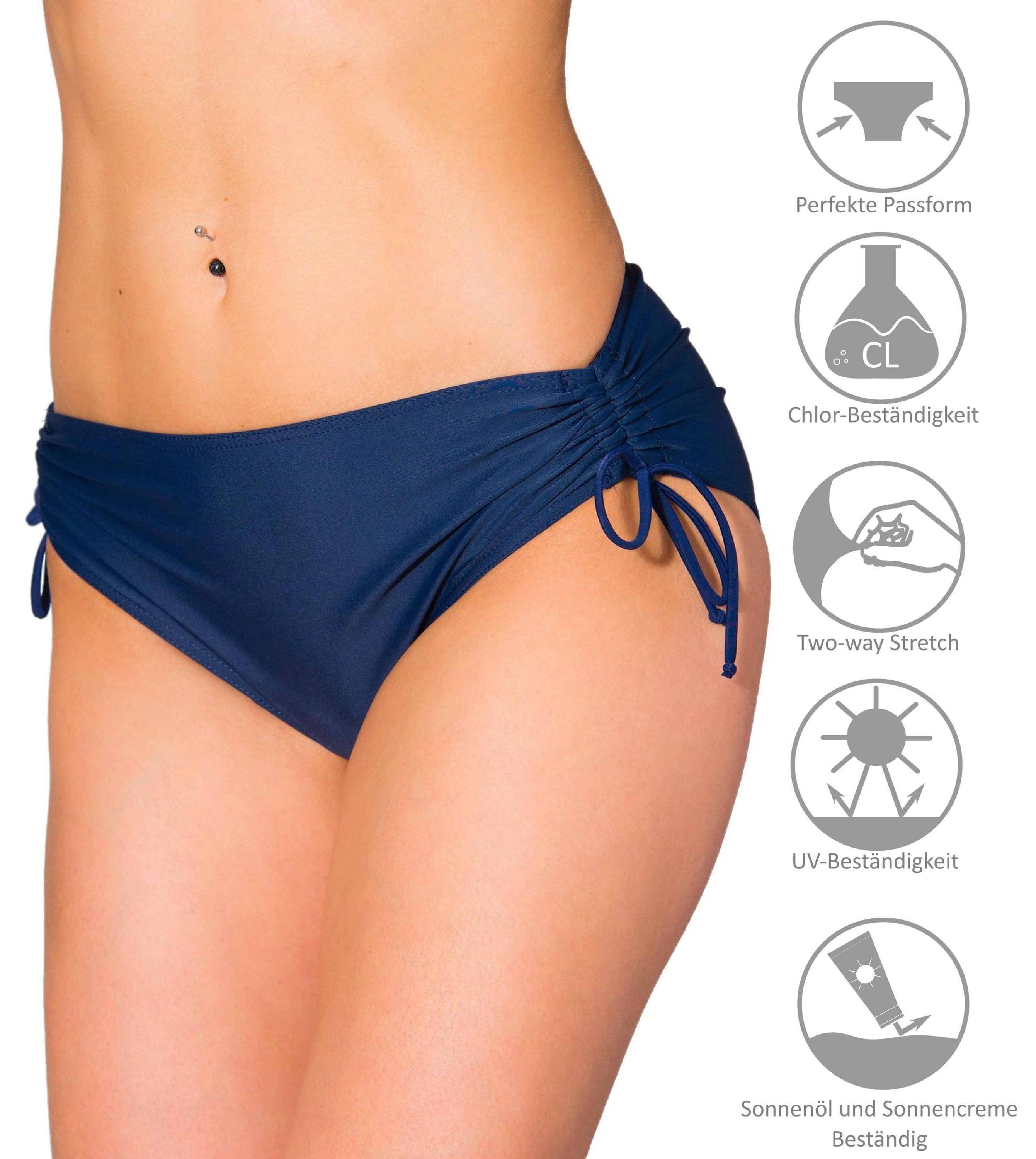 Aquarti Bikini-Hose Aquarti Damen Bikinihose mit Raffung und Schnüren – Bild 4 von 5