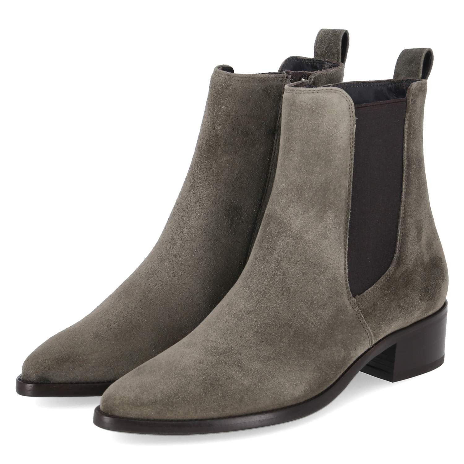 Paul Green 8271-073 Damen Rauleder green Schlupfstiefel