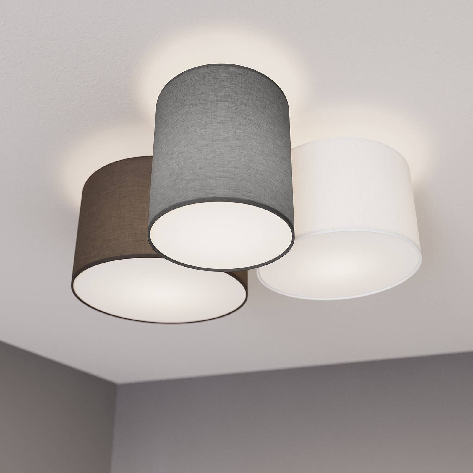 Lindby Deckenleuchten Laurenz, Alu IP20, 3 x 15 W