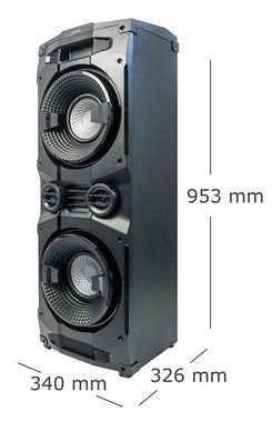Schwaiger 658057 Party-Lautsprecher (Bluetooth, 200 W, Karaokefunktion, LED Lichteffekte)