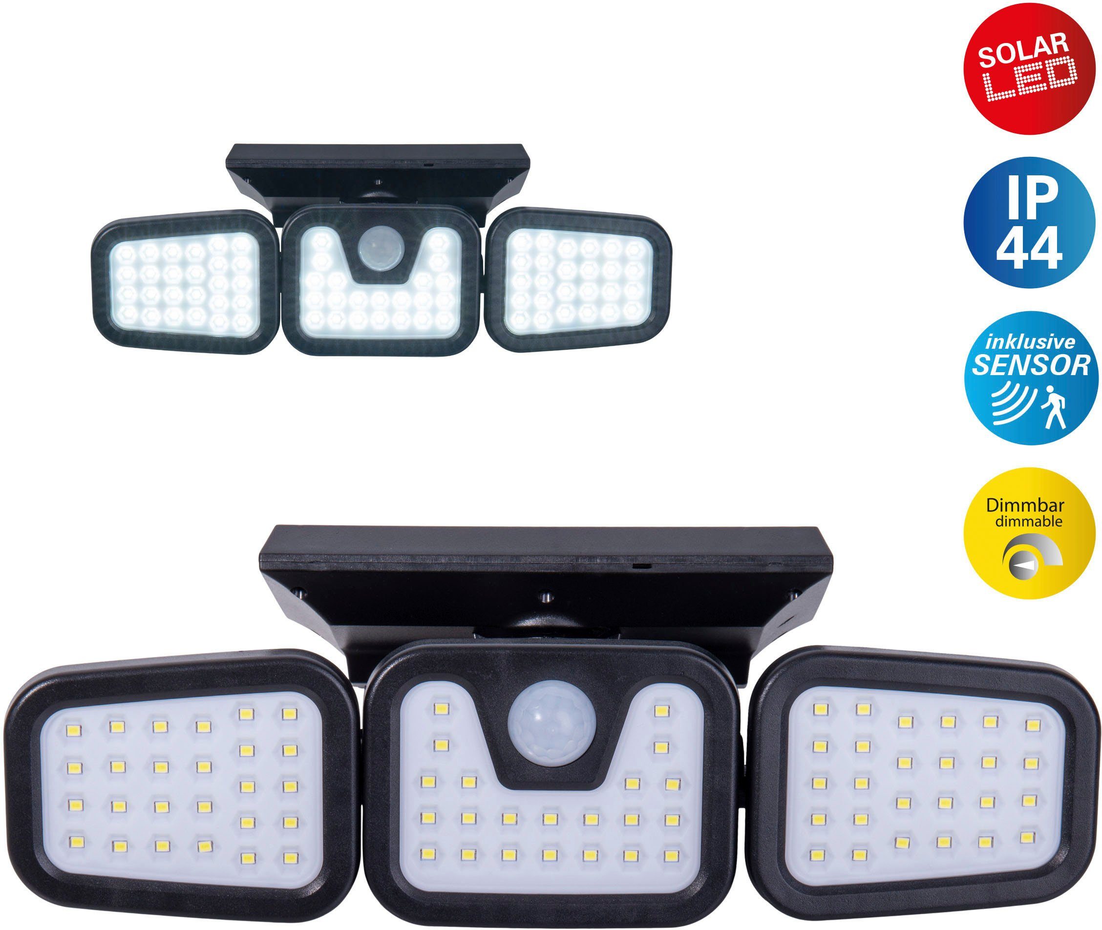 näve LED Solarleuchte Pacita, Sensorschalter, LED fest integriert, Kaltweiß günstig online kaufen