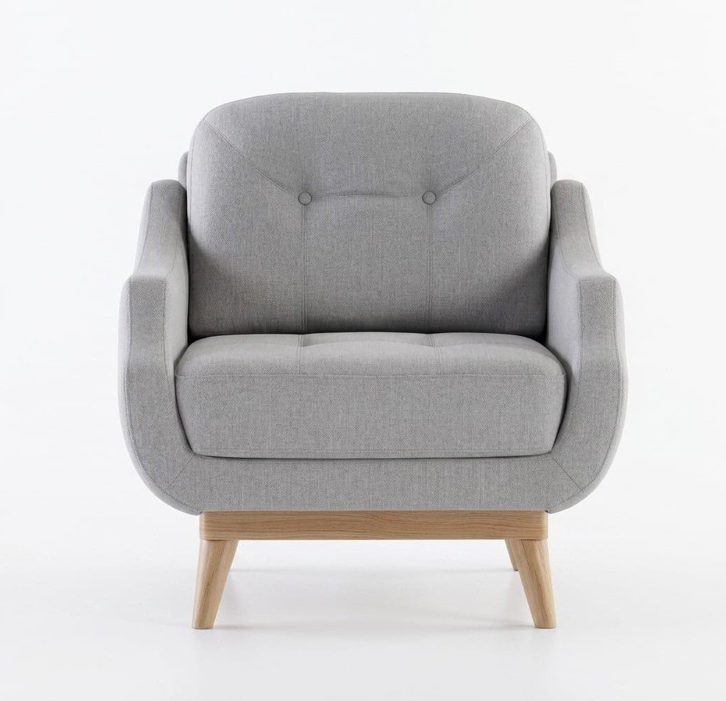 Xlmoebel Polstergarnitur Bequemer grauer Sessel im modernen Design für Ihr Wohnzimmer, (1-tlg., Sessel), Made in Europa