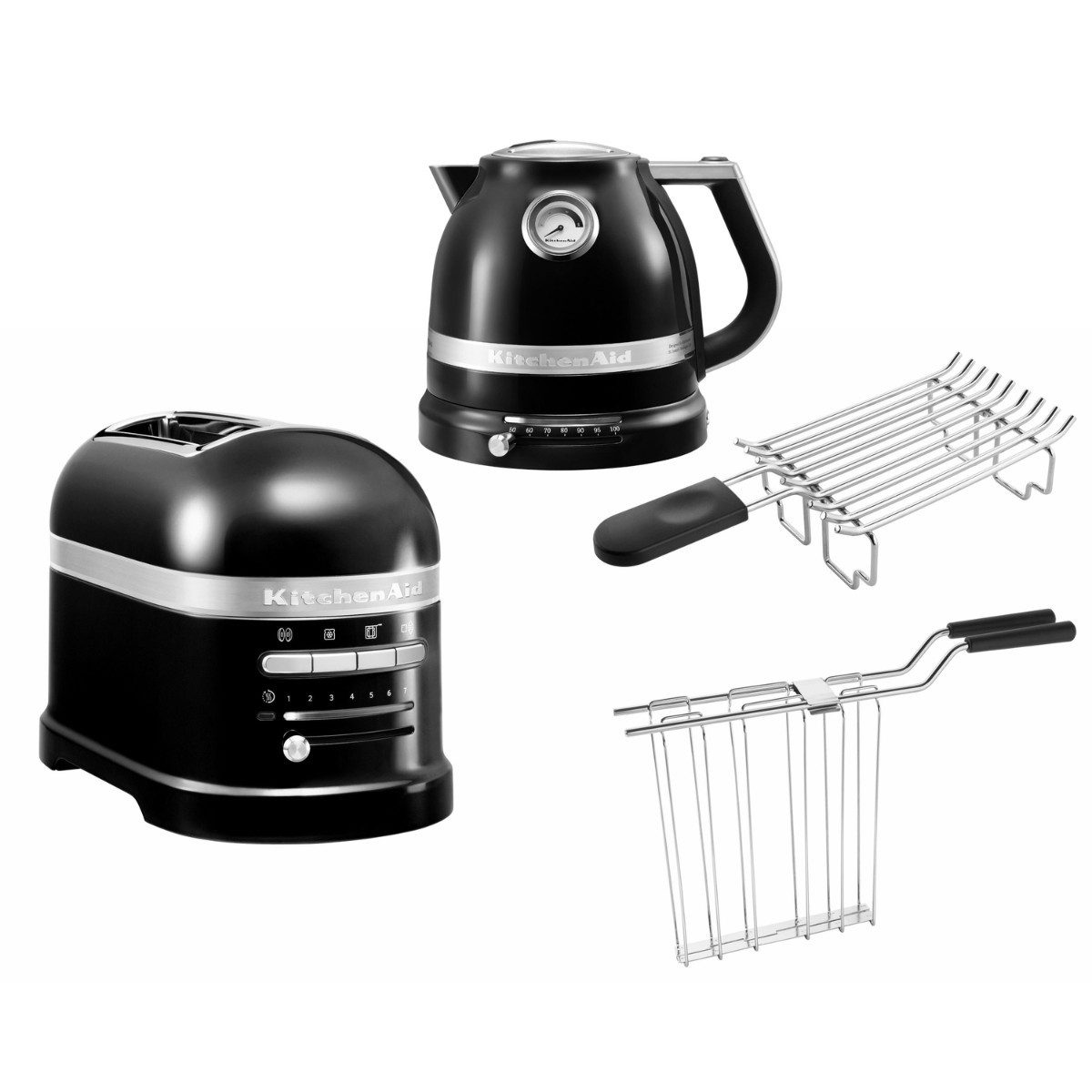 KitchenAid Toaster KitchenAid Artisan Wasserkocher, 2 Scheiben Toaster, Brötchenaufsatz