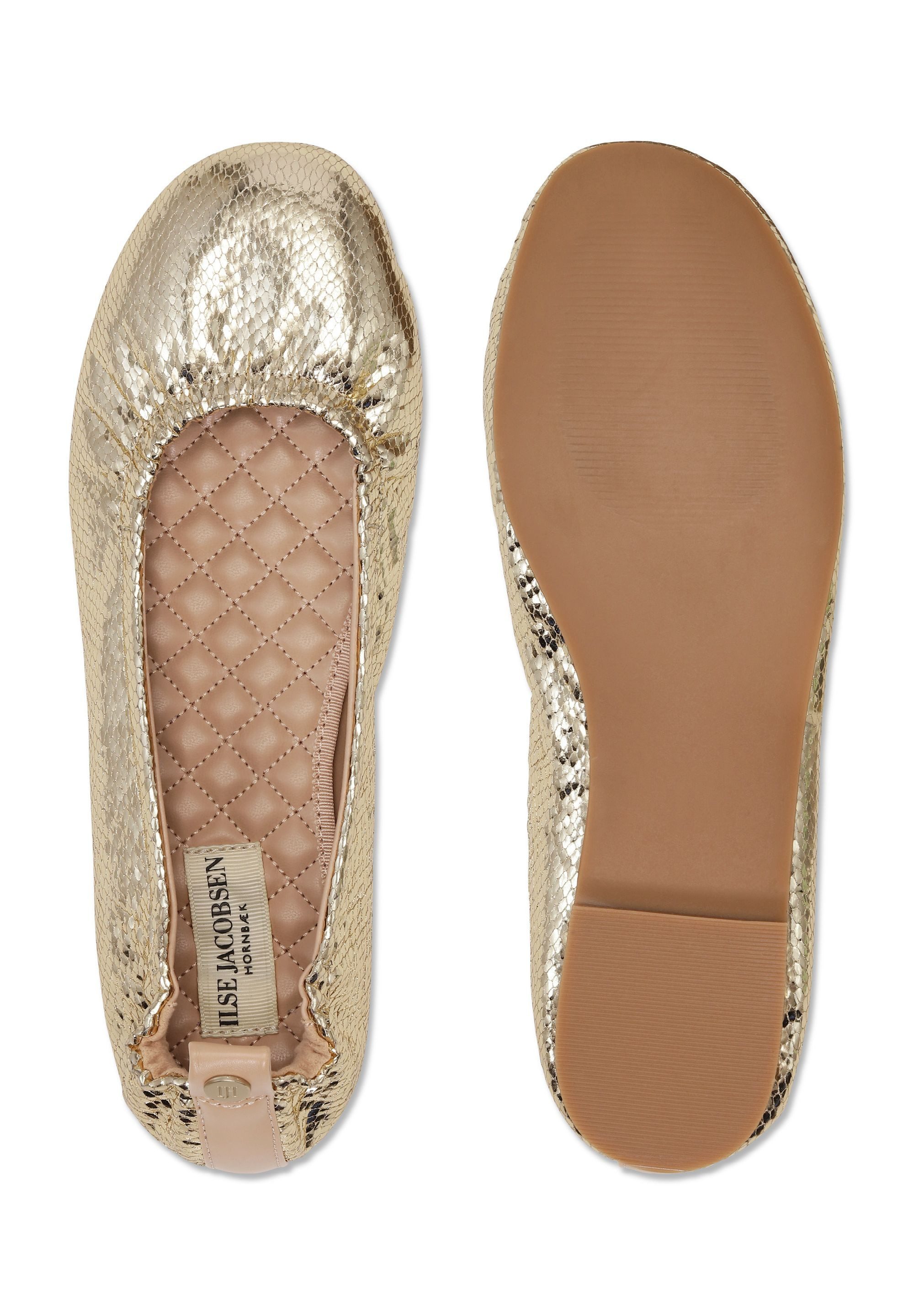 Ilse Jacobsen PANORA01 Ballerina Ballerina, flexibel, PU metallic, TPR-Sohle, modern, bequem
