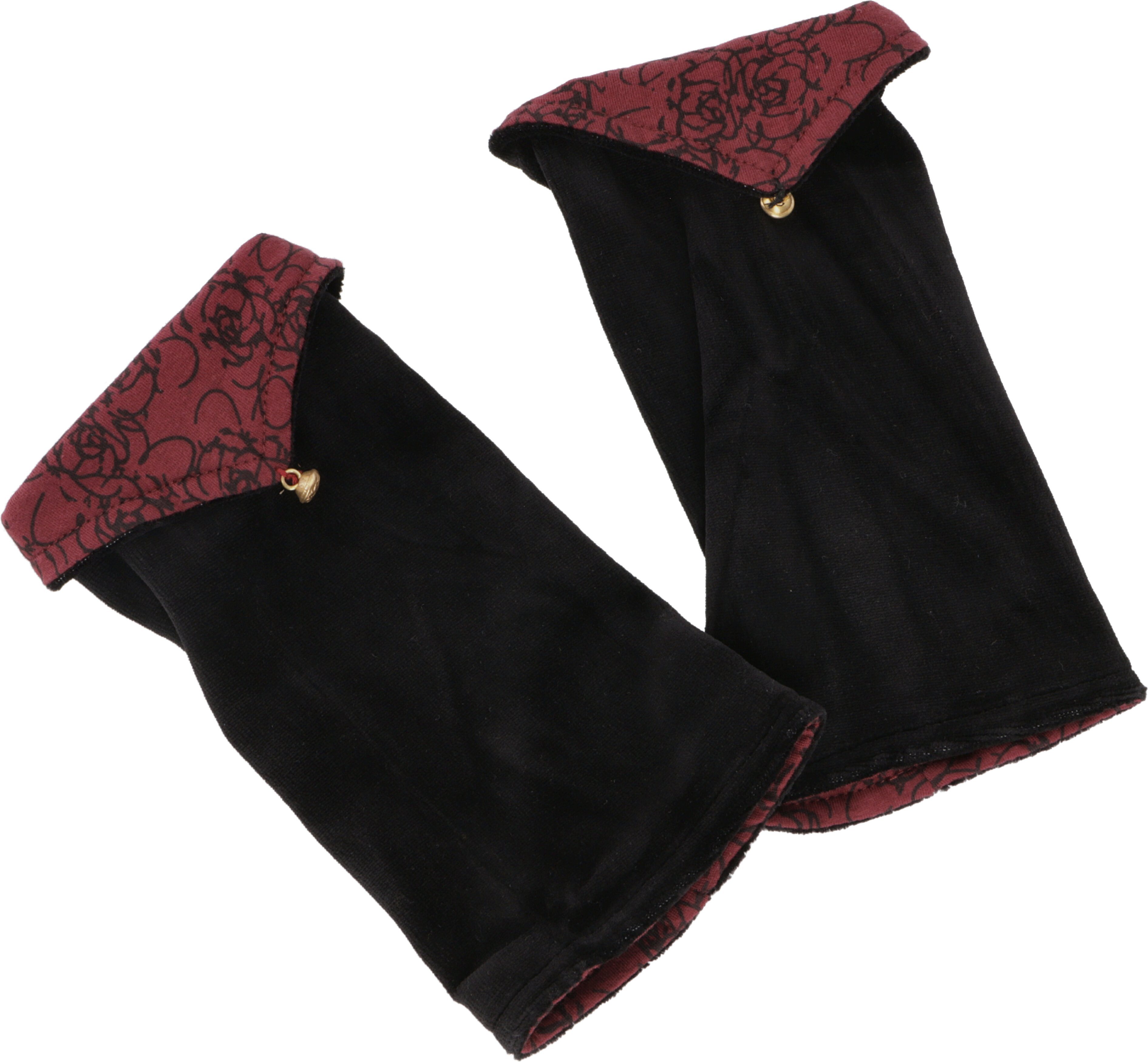 Guru-Shop Strickhandschuhe Handstulpen aus Samtstoff, Wendestulpen,.. günstig online kaufen