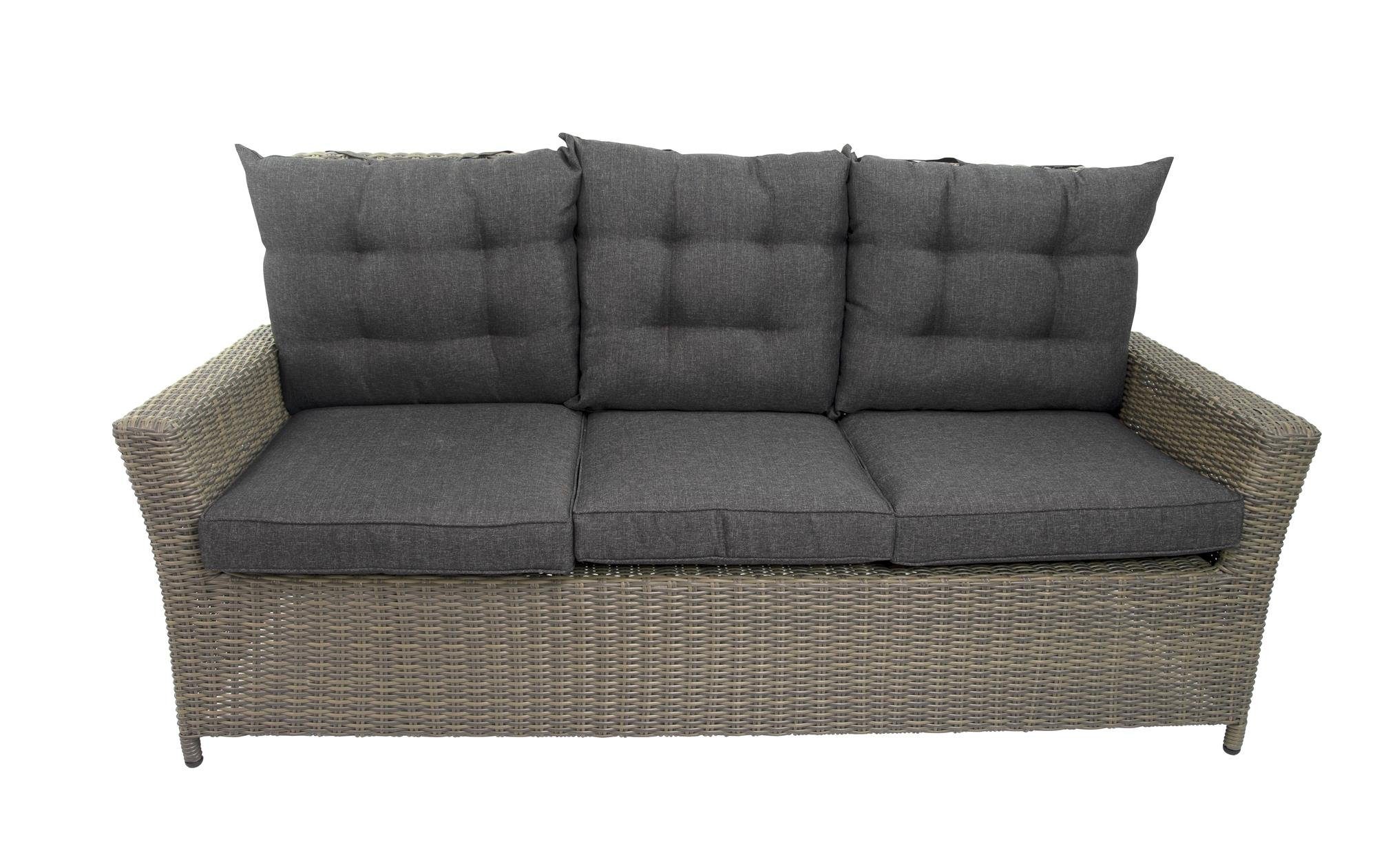 bellavista - Home&Garden® Gartenlounge-Set Dininglounge-Set Asti Polyrattan Braun 7 Personen mit Tisch, (Set, 19-tlg., Essgruppe), braun, Polyrattan, für 7 Personen, wetterfest - Garten, Terrasse