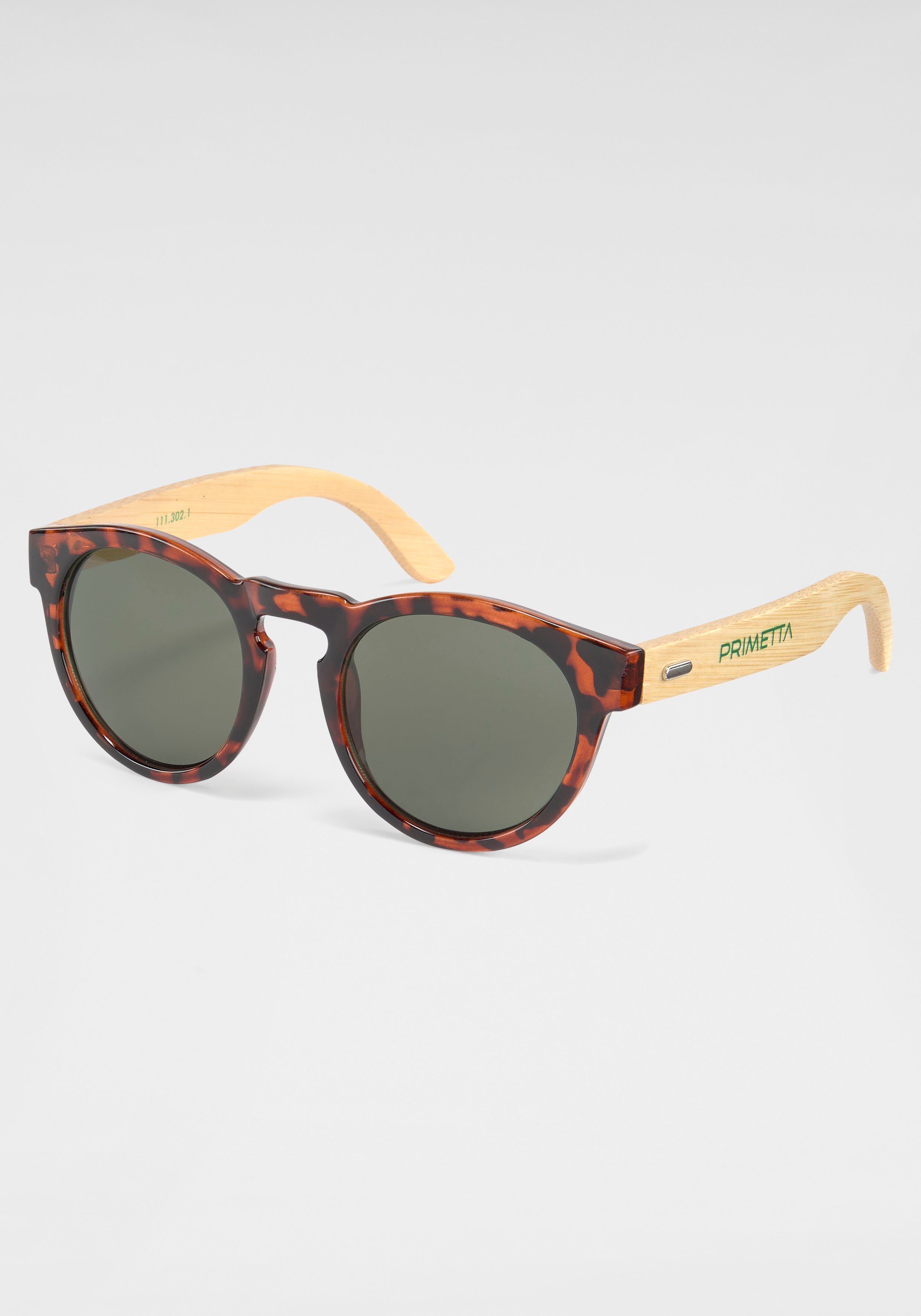 PRIMETTA Eyewear Sonnenbrille, Mit Holzbügeln