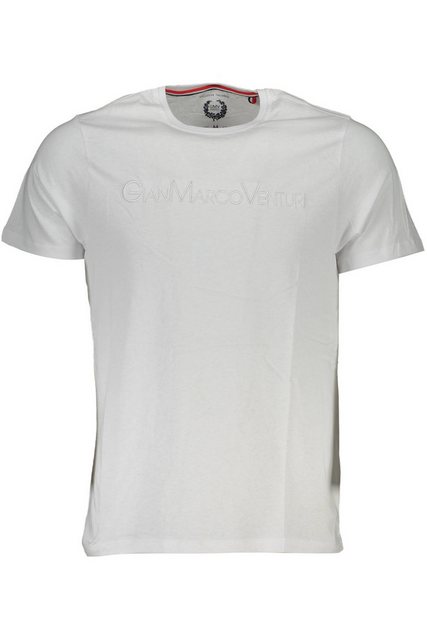 GIAN MARCO VENTURI T-Shirt Weißes Herren T-Shirt mit Rundhals und Stickerei günstig online kaufen