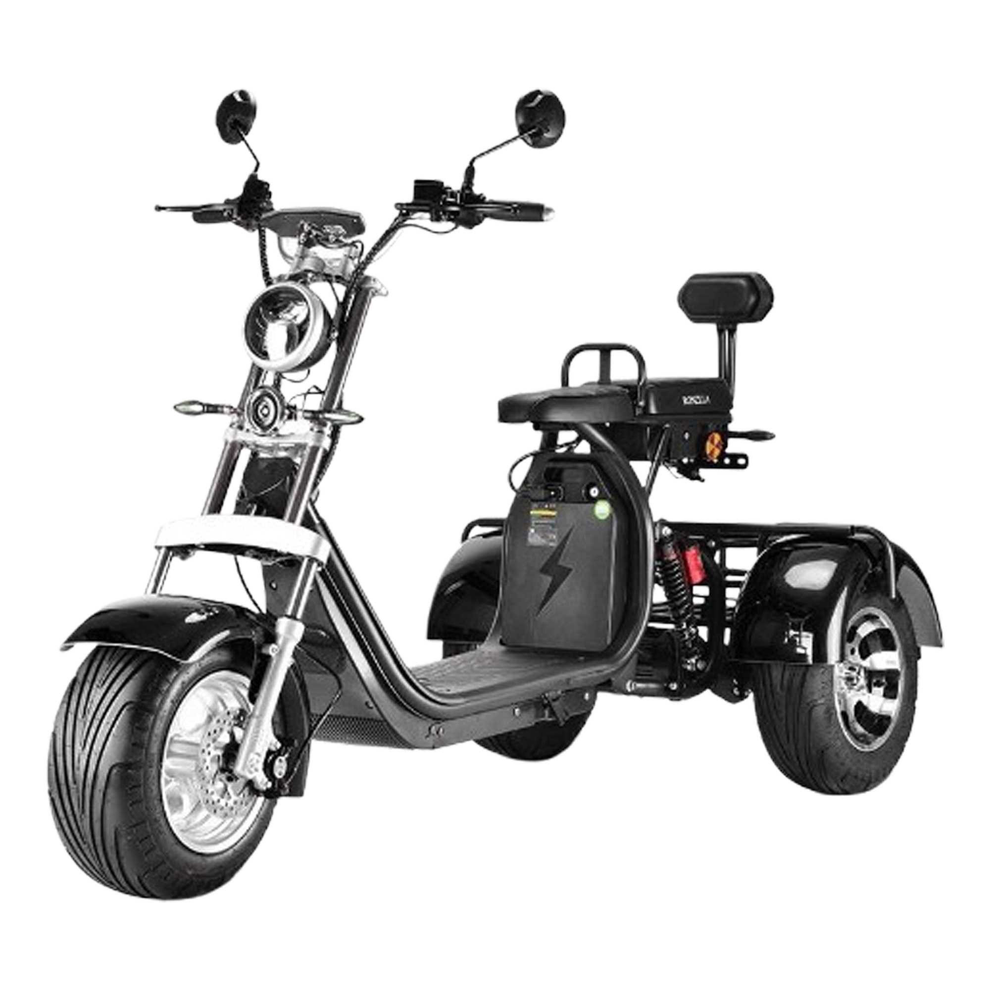Urban Hopper E-Motorroller Urban Hopper Chopper Trike CP3 Elektro-Dreirad E-Roller, 2000 W, 25 km/h, Lithium-Ionen Akku 30-270 km Reichweite 3 Gänge + Rückwärts
