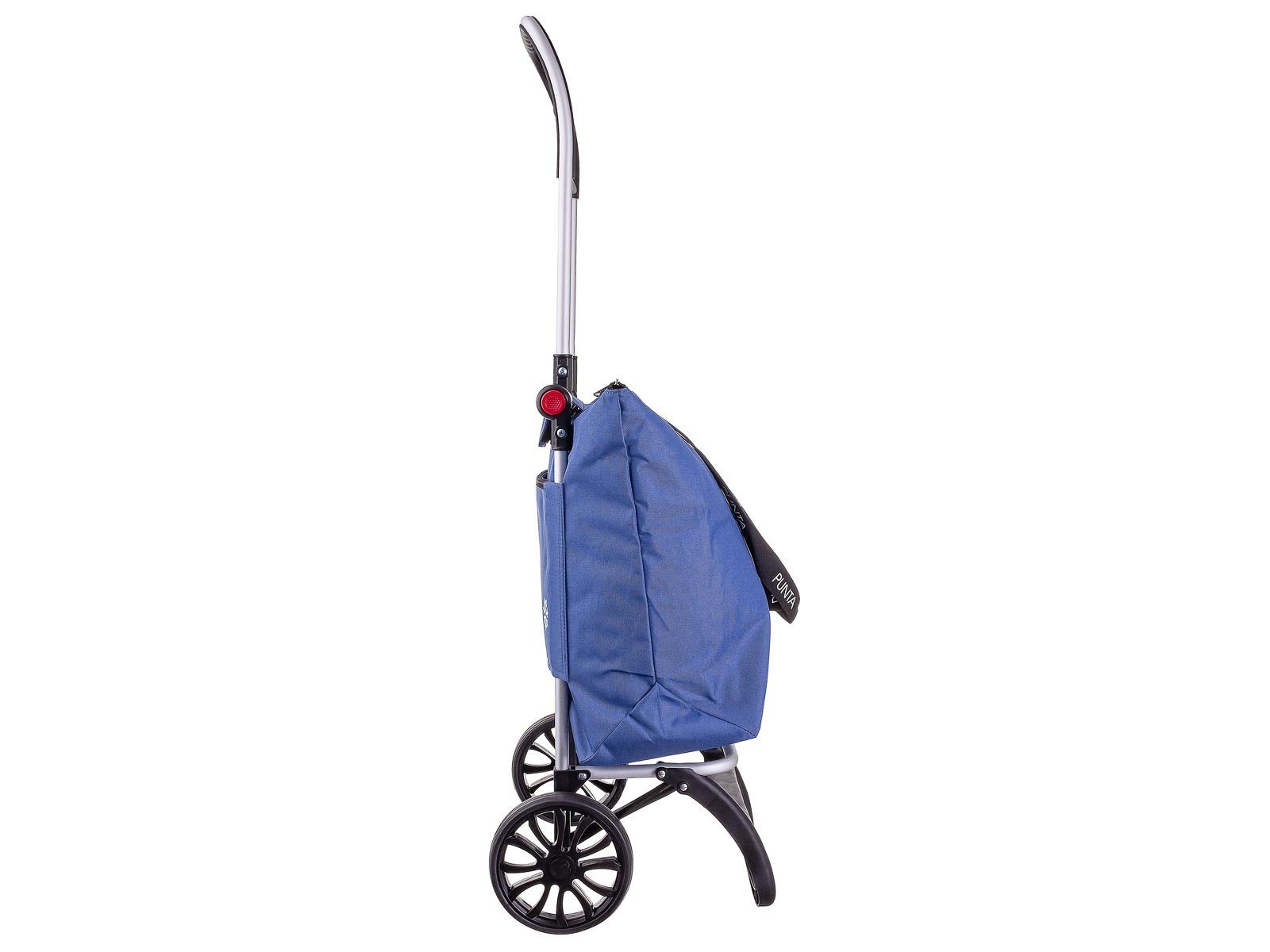 fabrizio® Einkaufstrolley l, 10430 graublau mit Kühlfach, caddy Punta Alu-Shopper 36 Kühlfach