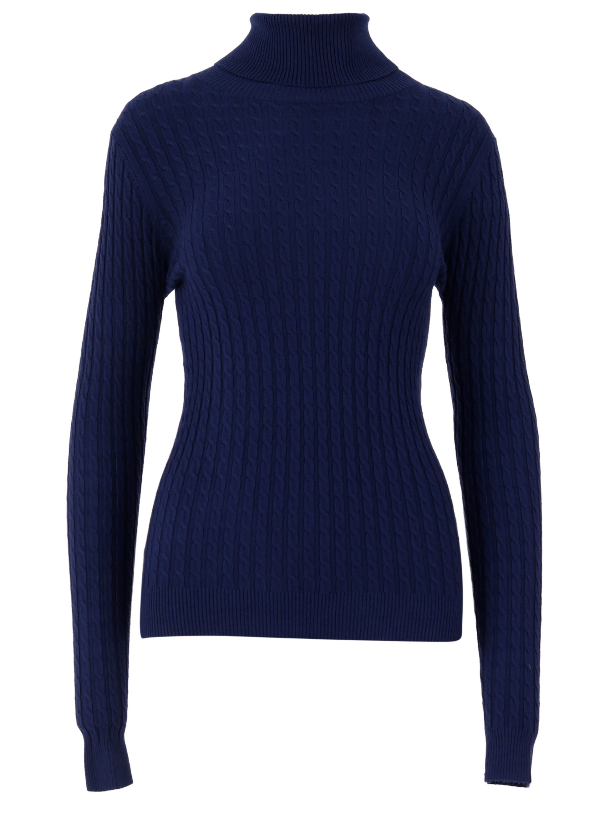 YC Fashion & Style Rollkragenpullover One Size, Zopfmuster, verschiedene Farben in Unifarbe