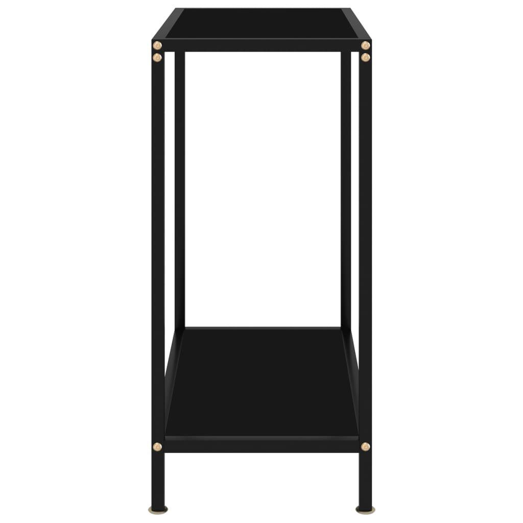 Beistelltisch Schwarz (1-St) Hartglas furnicato Konsolentisch cm 60x35x75