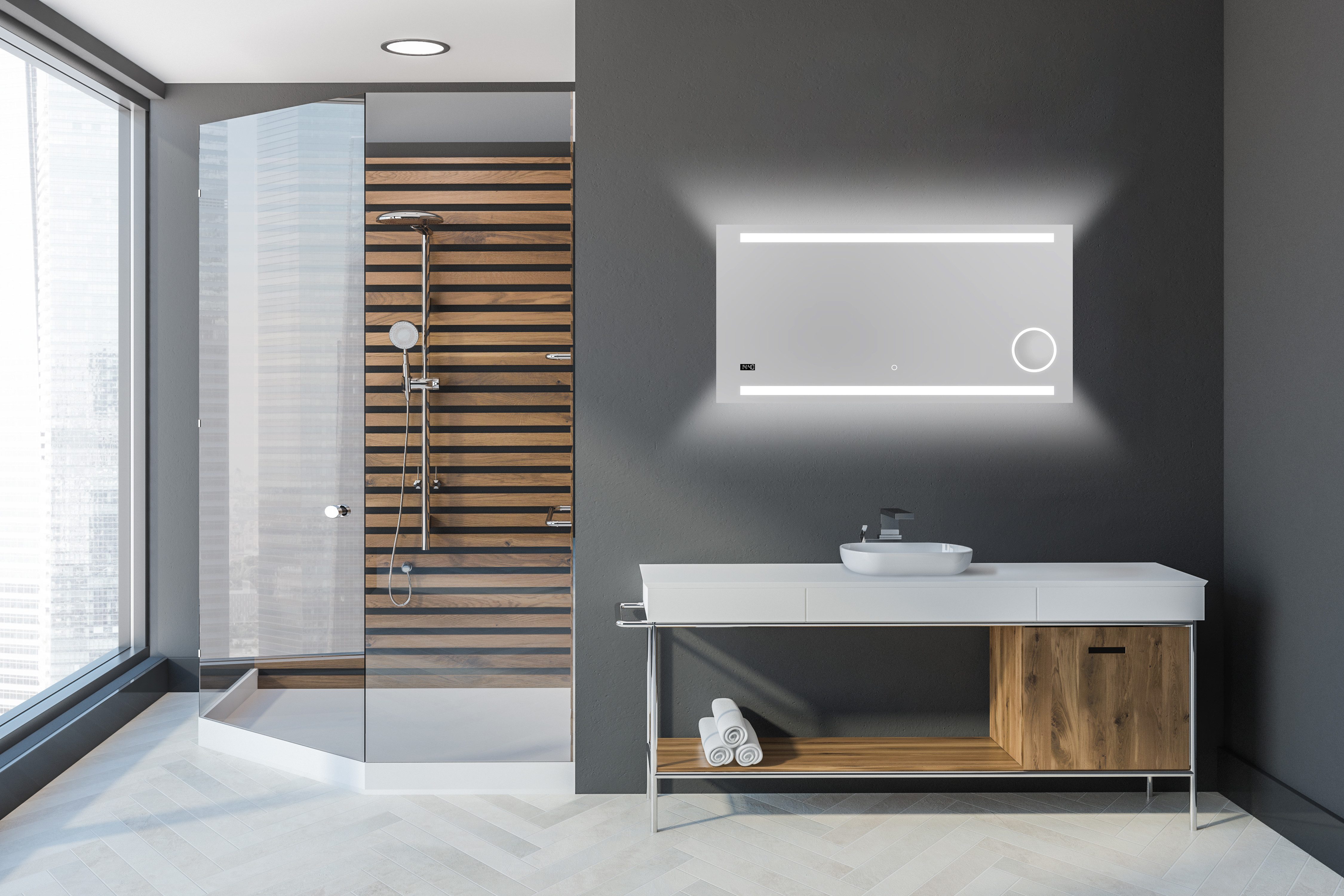 Talos LED-Lichtspiegel King, 160x60 cm, energiesparend günstig online kaufen