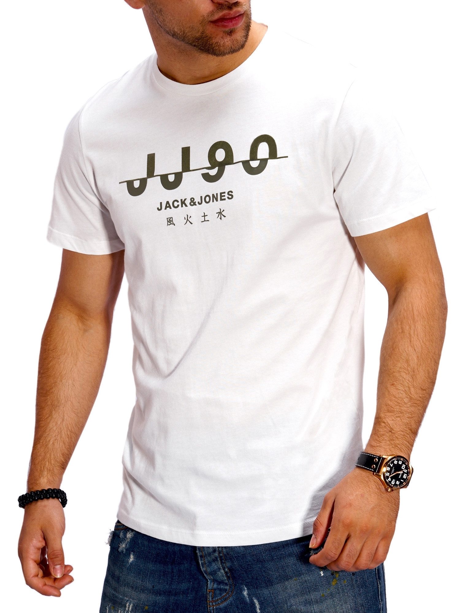 Jack & Jones T-Shirt JJJOR90TEE Herren mit Print O-Neck