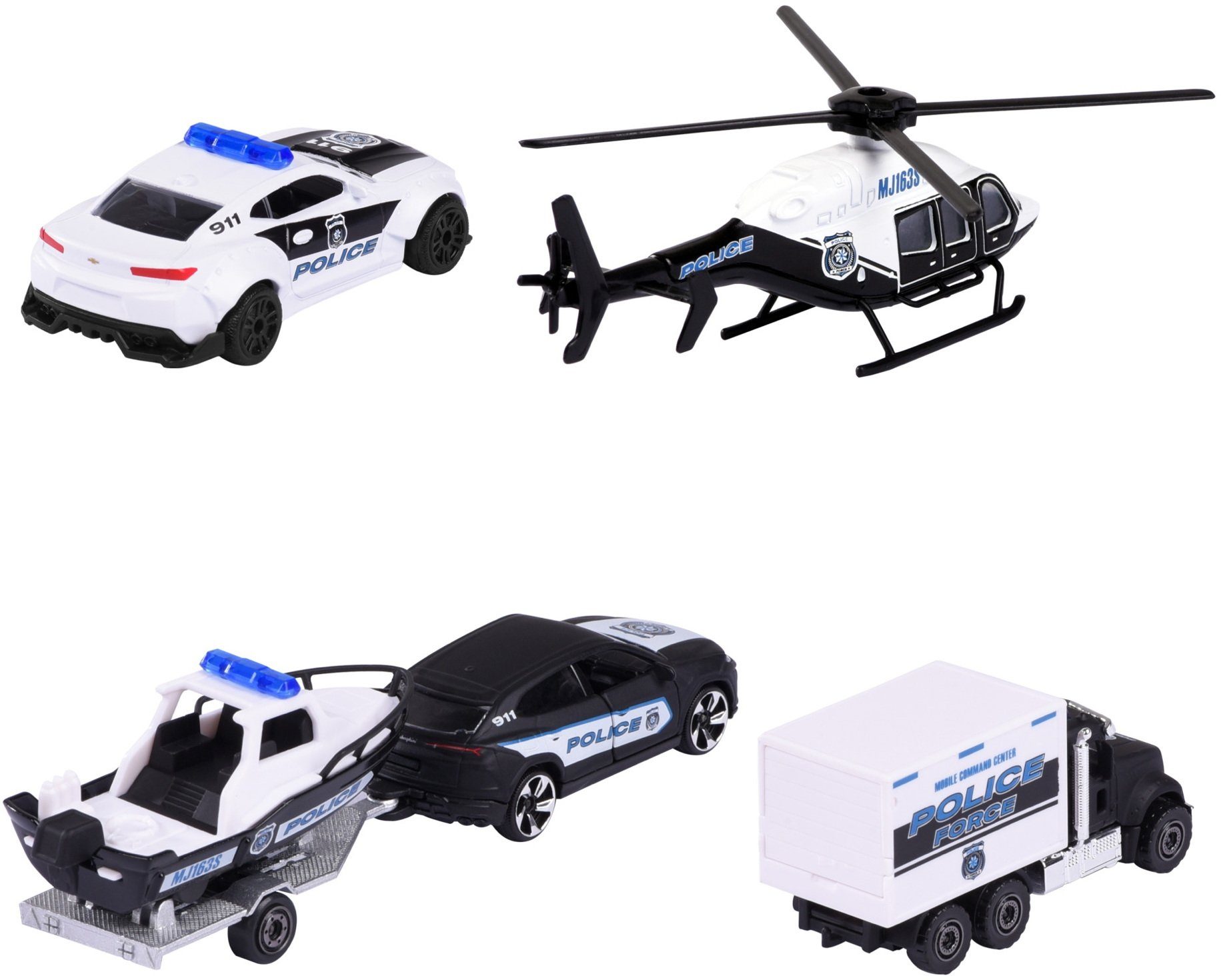 majORETTE Spielzeug-Polizei Spielzeugauto Polizei Police Force 4er Pack Gif günstig online kaufen
