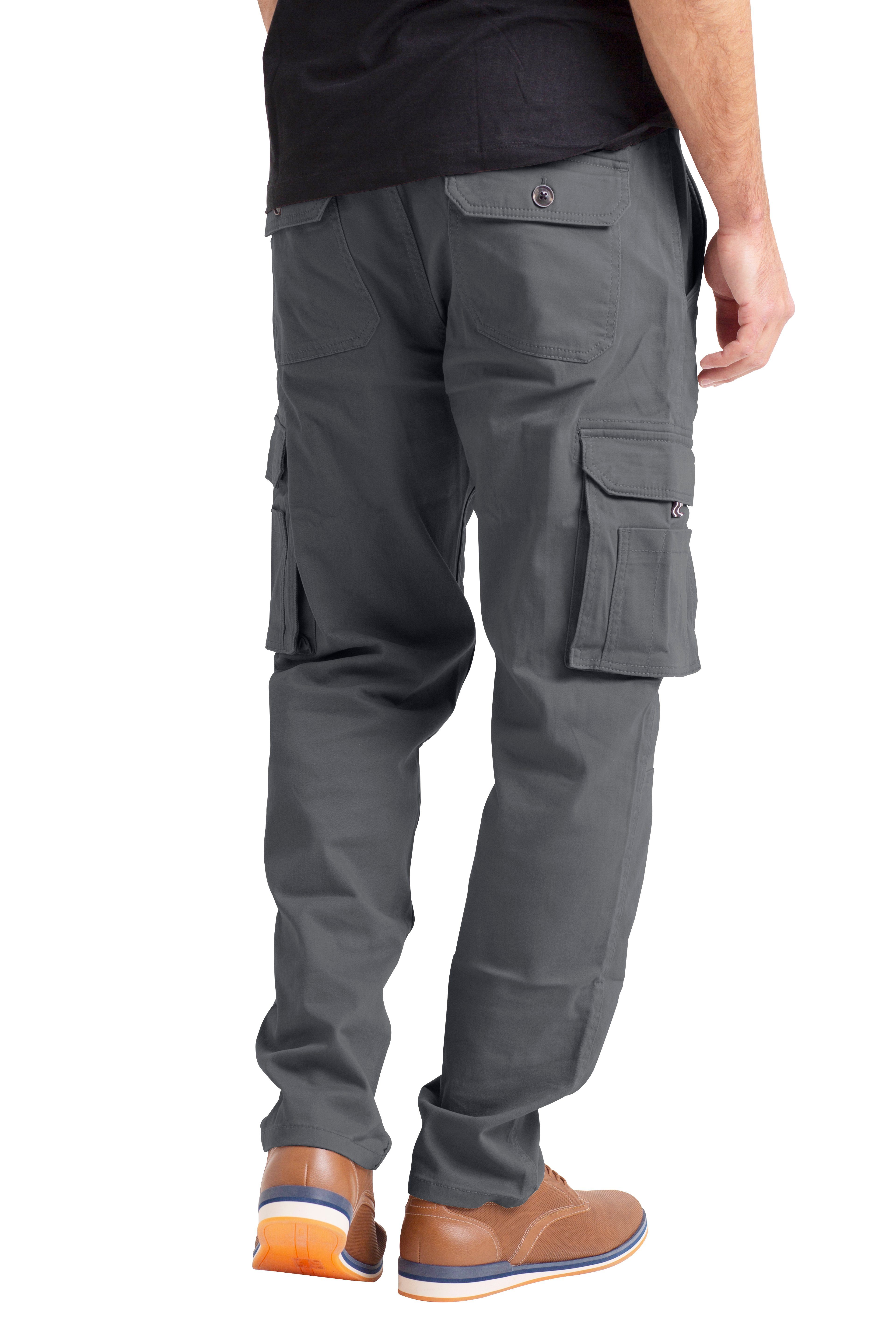 BlauerHafen Cargohose Herren Flex Cargo Arbeitshose Schwerlast strecken lässig Arbeiten Hose