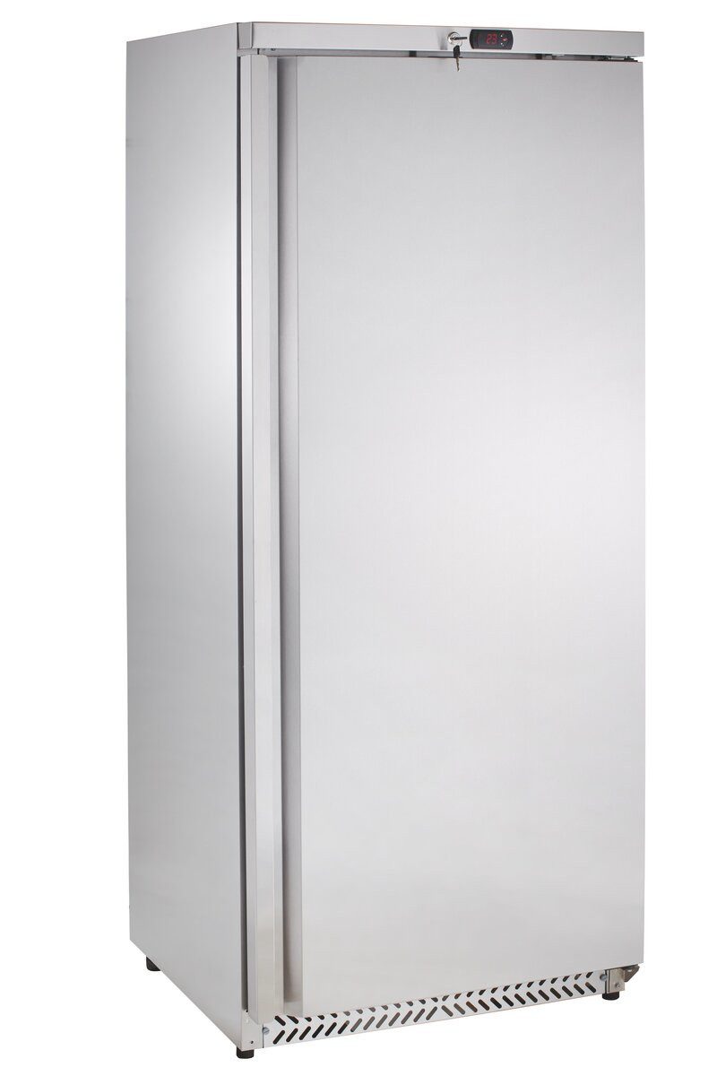 GastroHero Gefrierschrank SFH60VS Lagertiefkühlschrank - 590 L - Gefrierschrank - Edelstahl - absch, 185 cm hoch, 77.5 cm breit