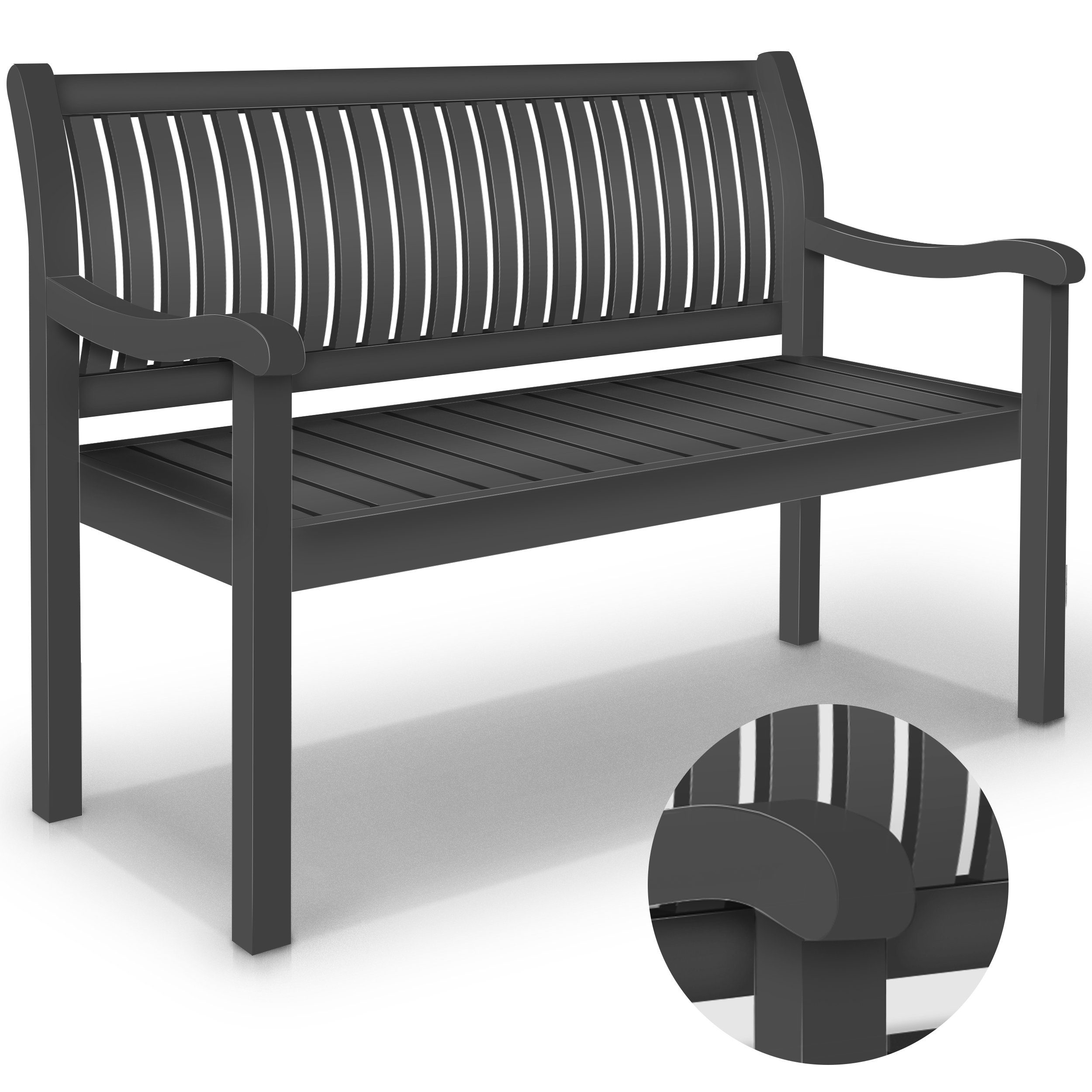 tillvex Gartenbank Holz Parkbank Massiv Sitzbank wetterfest, Holzbank Massi günstig online kaufen