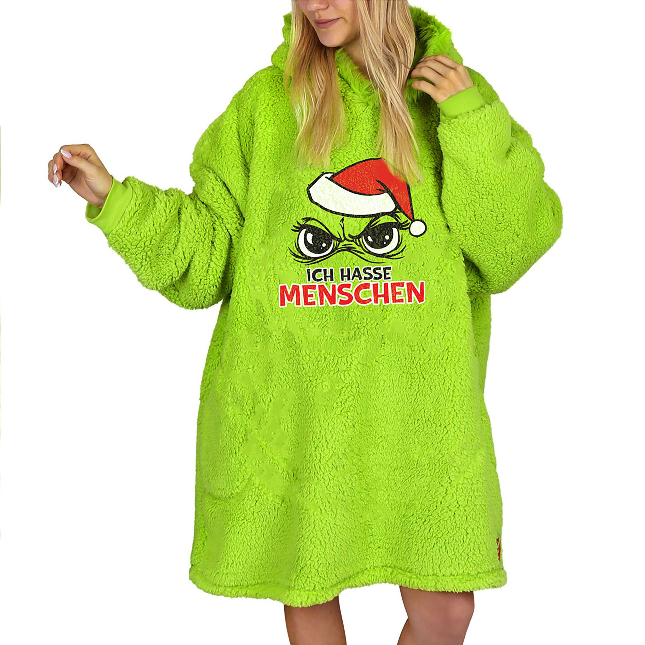 Wohndecke XL Hoodie Decke – Kuschelige Fleece-Decke zum Anziehen, Annastore günstig online kaufen