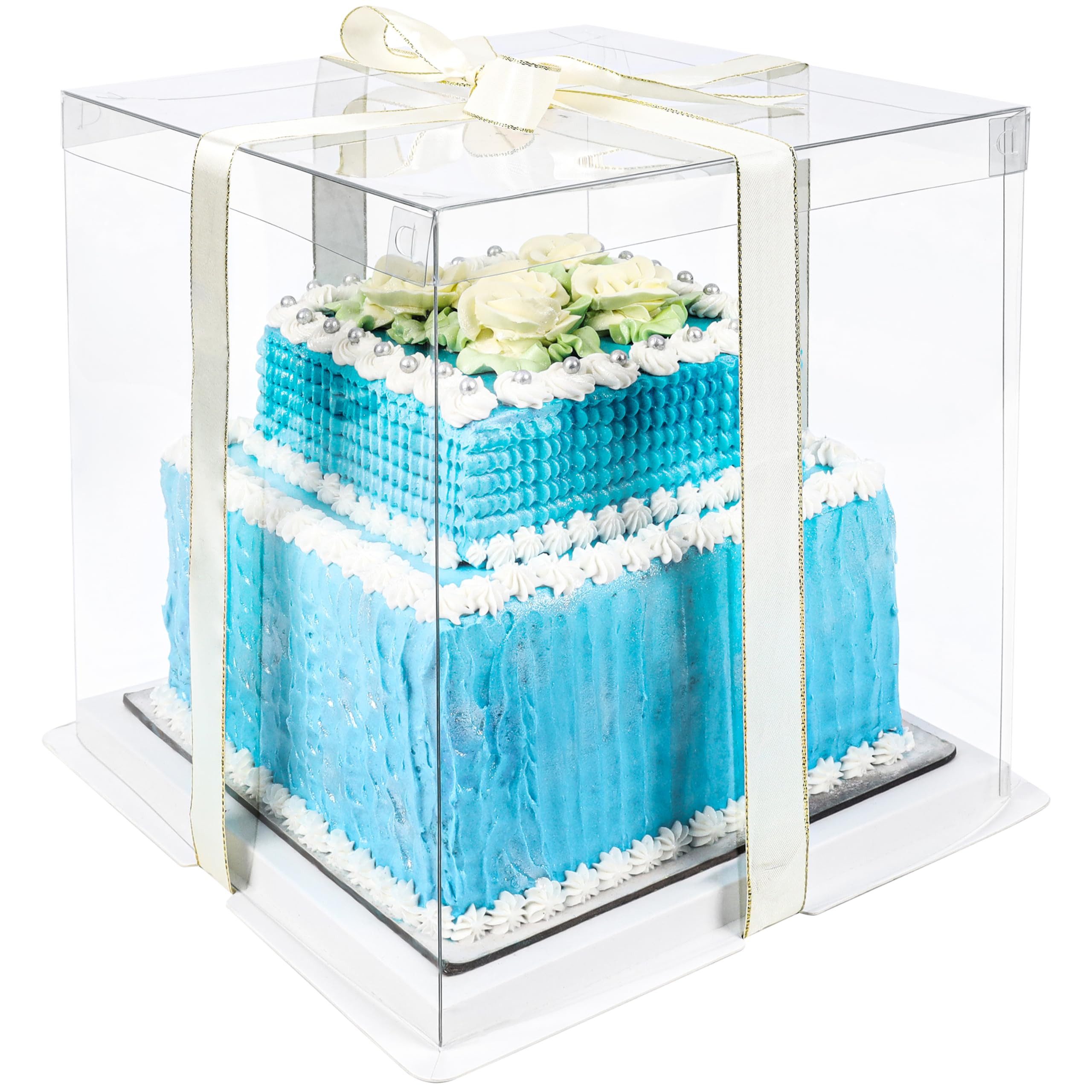 Kuchentransportbox Belle Vous transparente Kuchen Geschenke Transportbox - 26 x 26 x 28cm