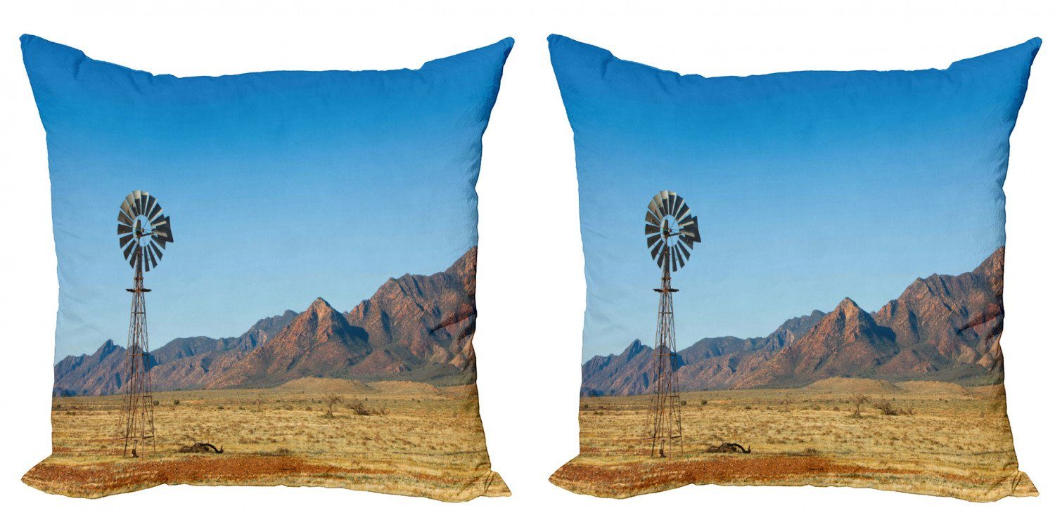 Kissenbezüge Modern Accent Doppelseitiger Digitaldruck, Abakuhaus (2 Stück), Windmühle Flinders Ranges Arid