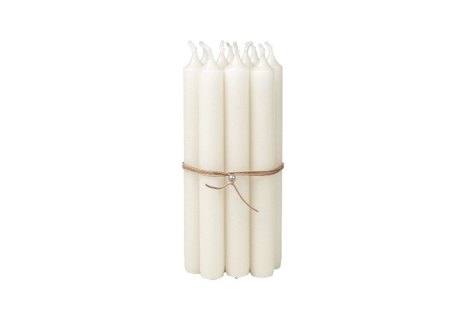 Broste Copenhagen Stumpenkerze Broste copenhagen Kerze Set 10er weiß