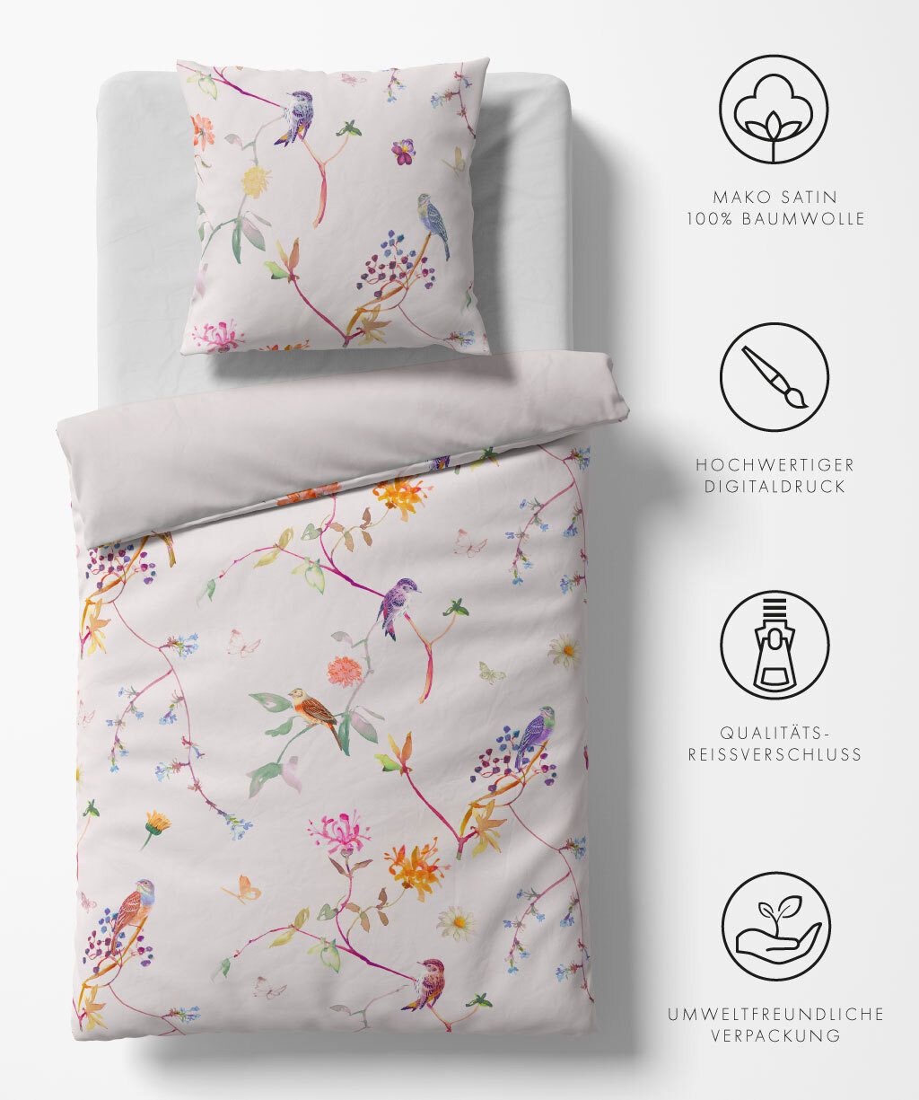 fleuresse Bettwäsche Baumwoll Bettwäsche Bed Art günstig online kaufen