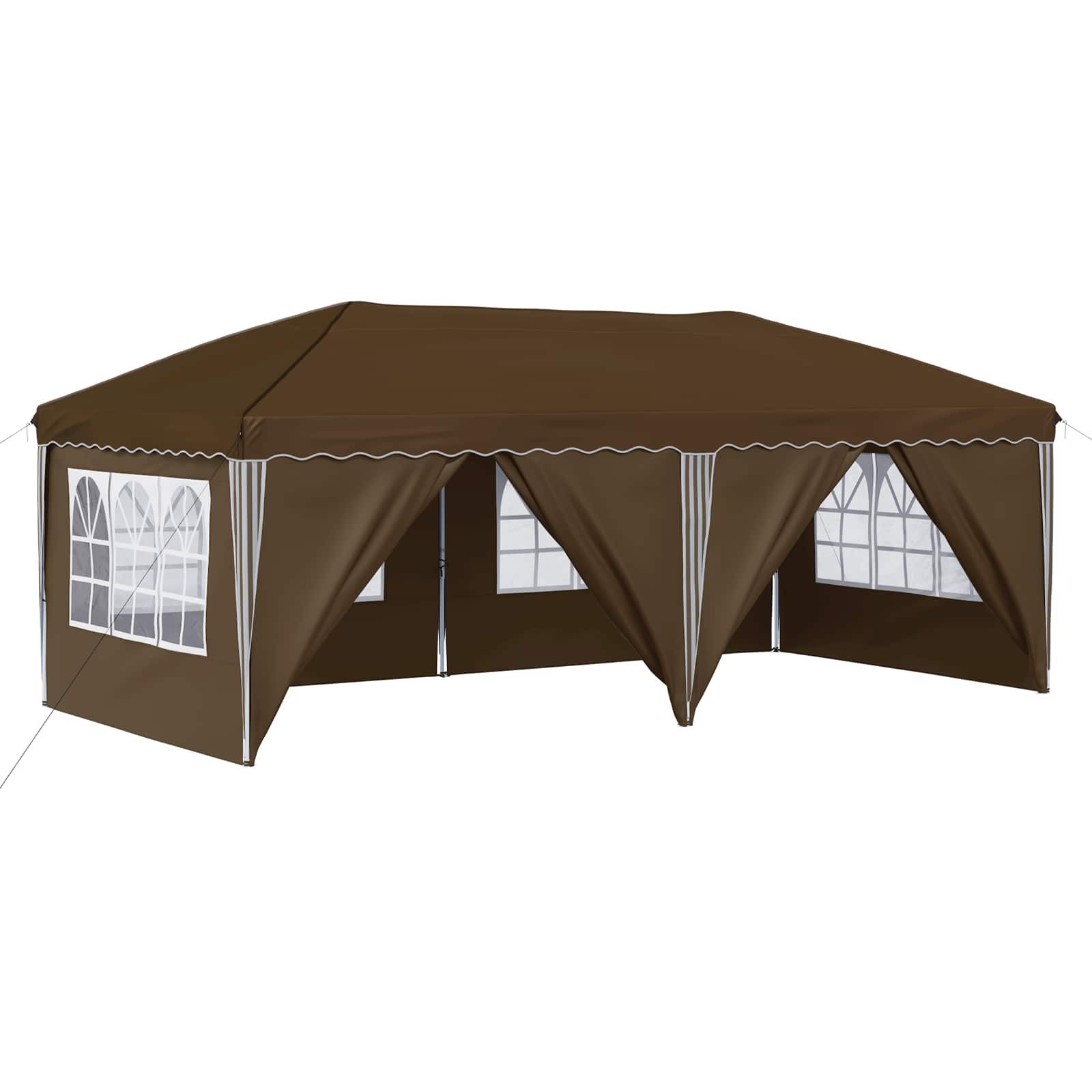vidaXL Partyzelt Pop-up Partyzelt 575 x 288 x 245 cm Taupe