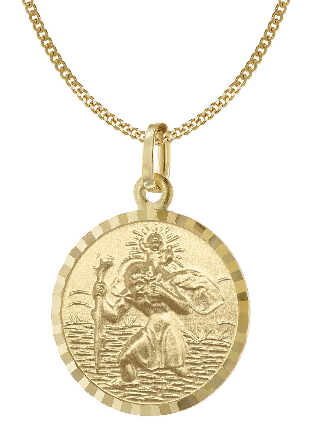 Acalee Panzerkette mit Christophorus Gold 333/8K günstig online kaufen