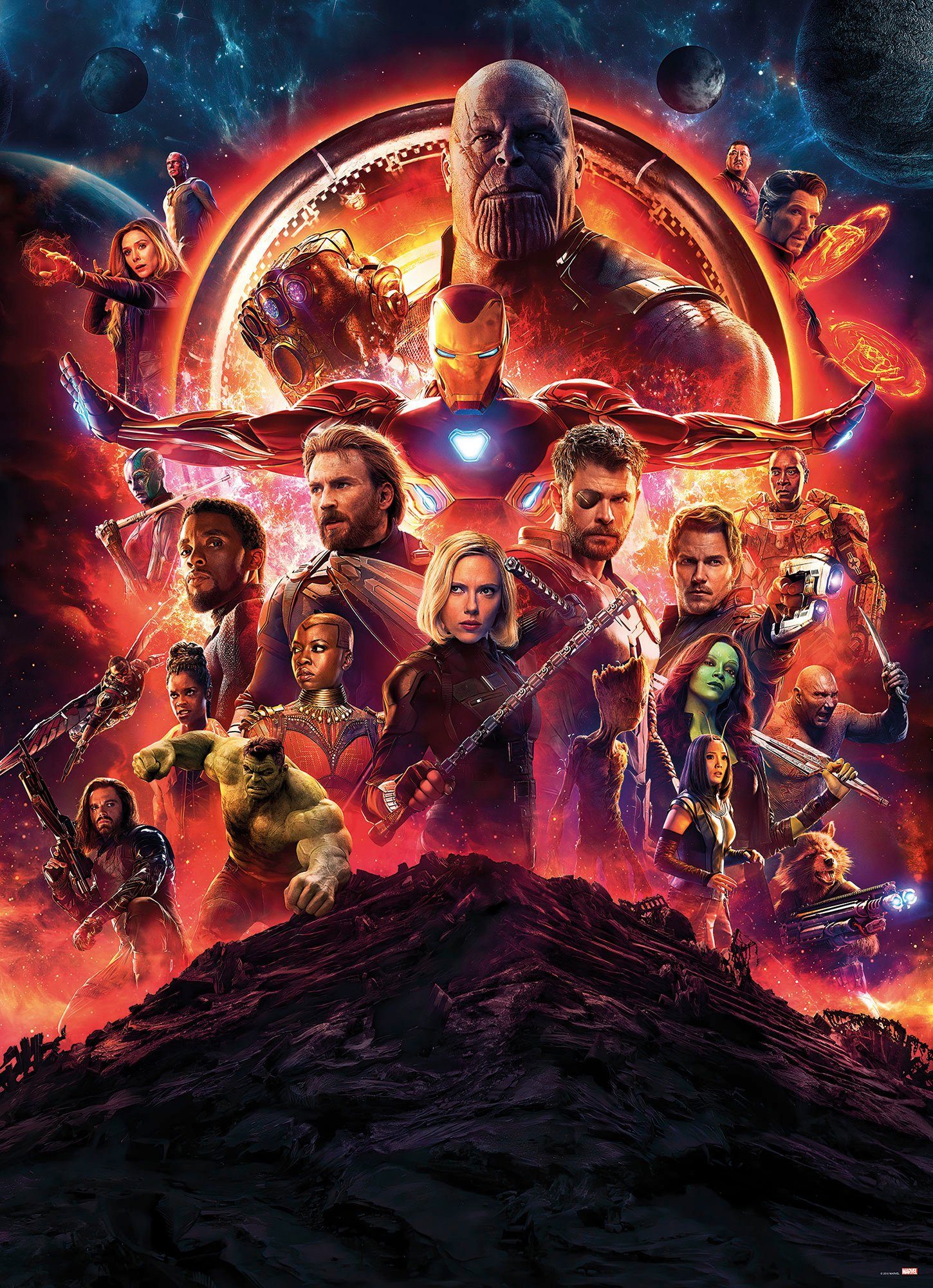 Komar Fototapete Avengers-Infinity-War-Movie-Poster - Größe 184 x 254 cm, glatt, bedruckt, (1 St), Kinderzimmer
