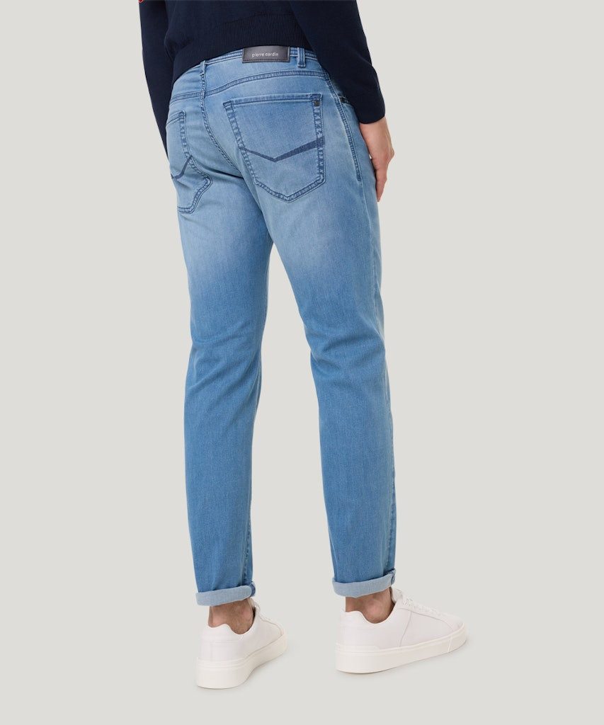5-Pocket-Jeans PC-Lyon light blue used mustache