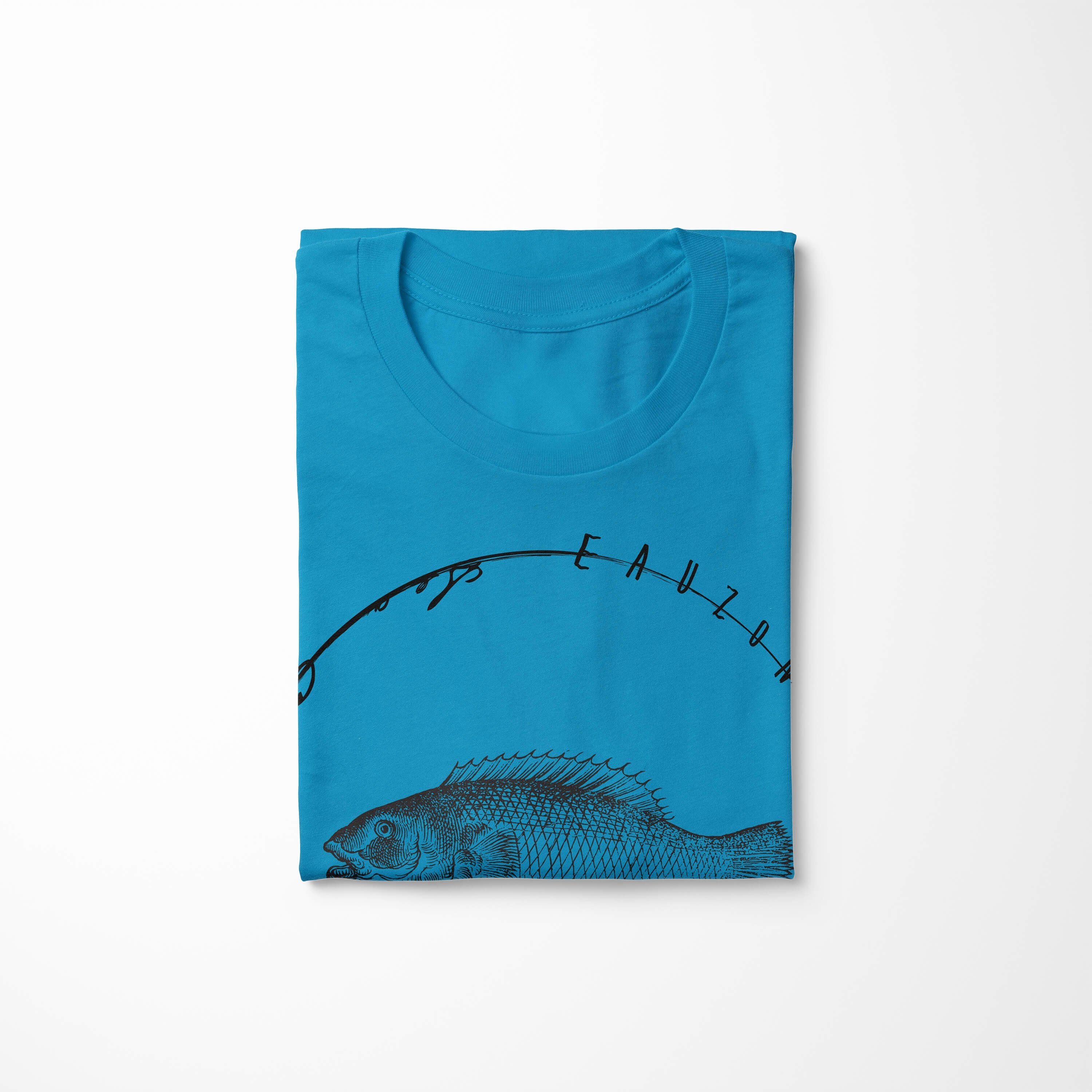 Sea Tiefsee Struktur - Serie: / Fische Creatures, T-Shirt 041 Art Sea sportlicher feine T-Shirt Sinus und Schnitt Atoll