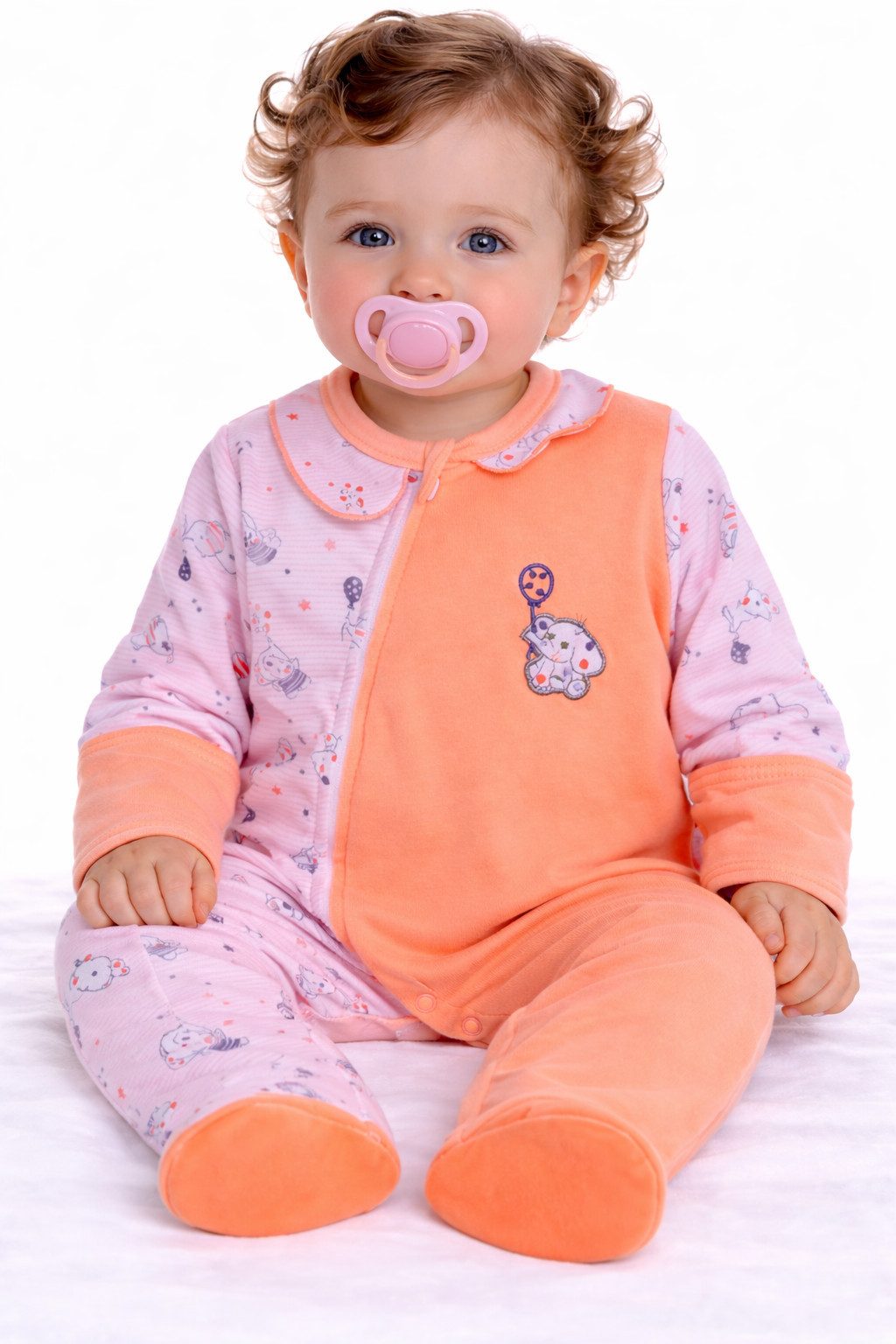 Strampler Baby Overall mit Kratzschutz Einteiler für Neugeborene