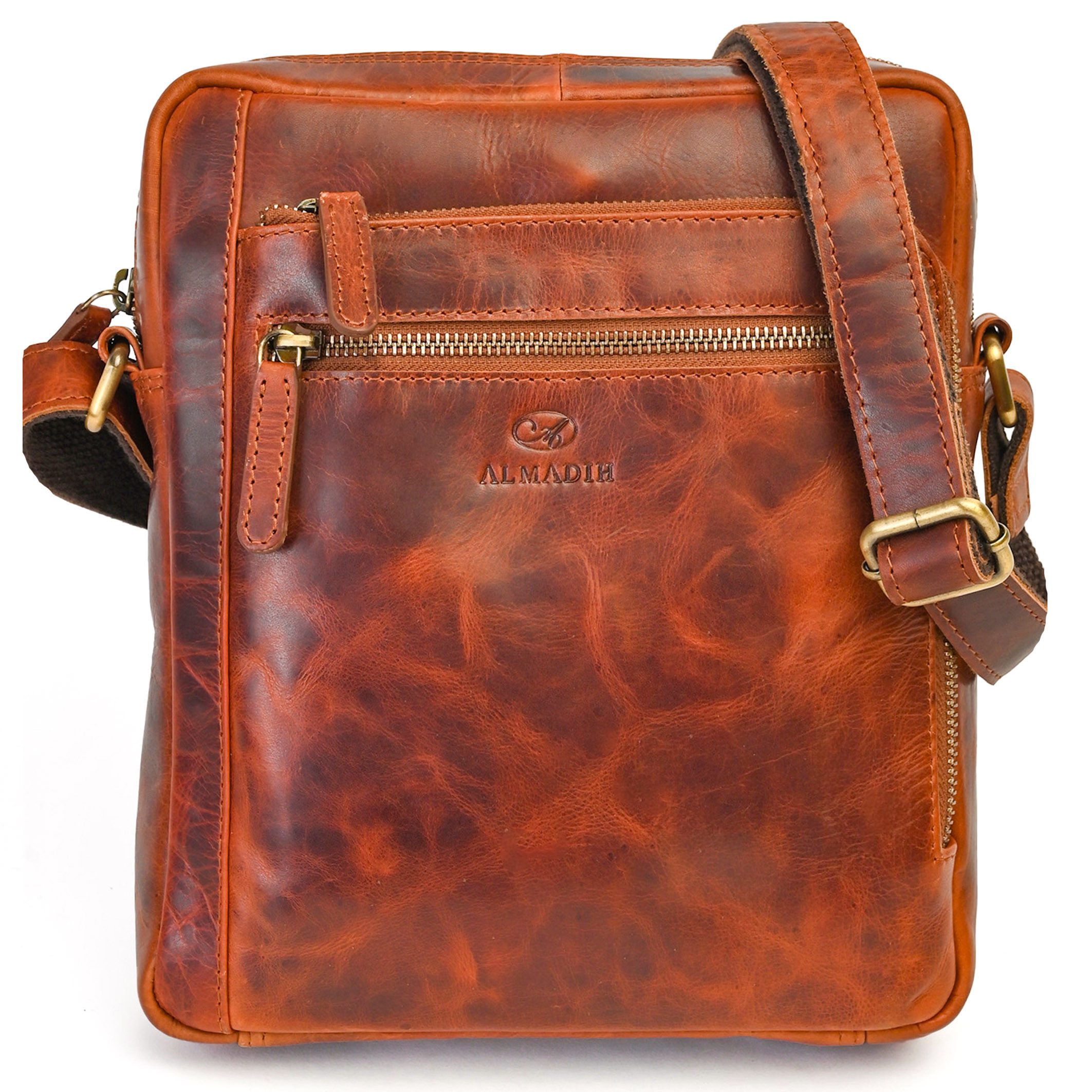 ALMADIH Umhängetasche Leder Herren LUC - Kompakte echte Ledertasche für Arb günstig online kaufen