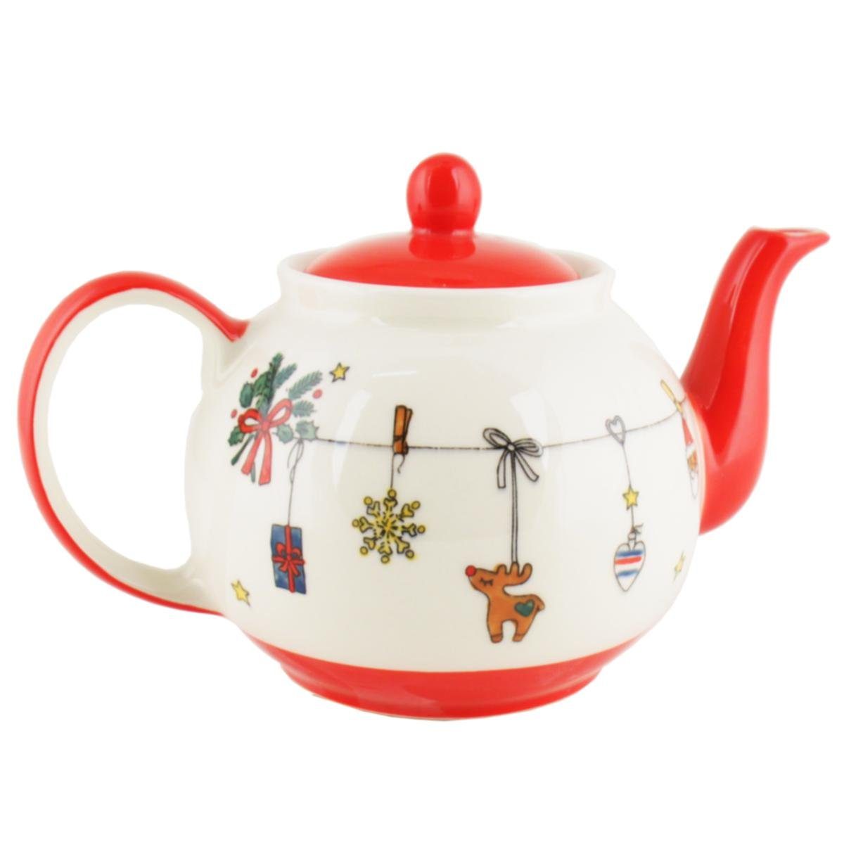 440s Teekanne 440s-Exklusiv Mila Keramik-Teekanne Es Weihnachtet sehr, 1,2 l, (Set, Teekanne)